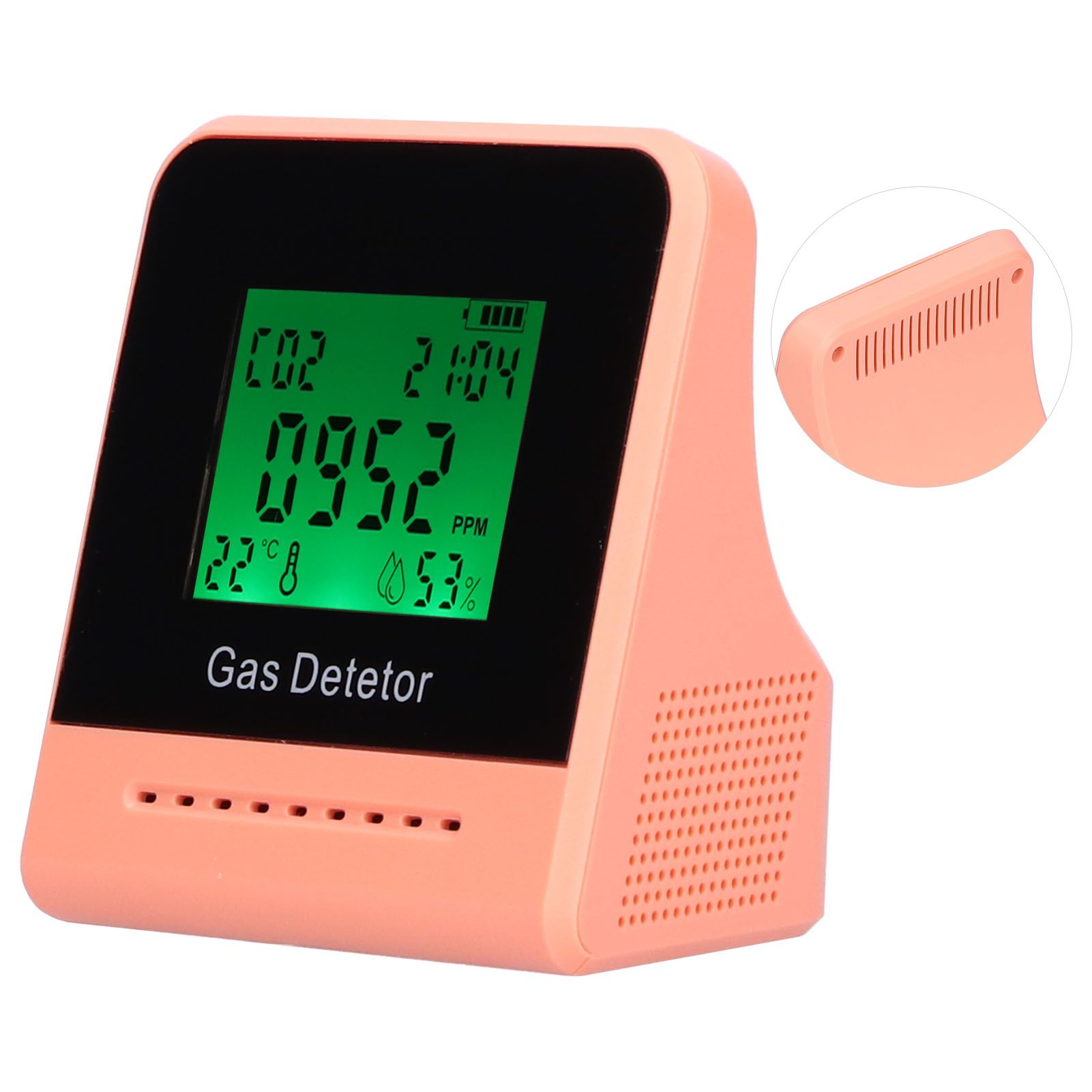 400-5000ppm Air Quality Detector CO Temperature Humidity Monitor with Clock view 10