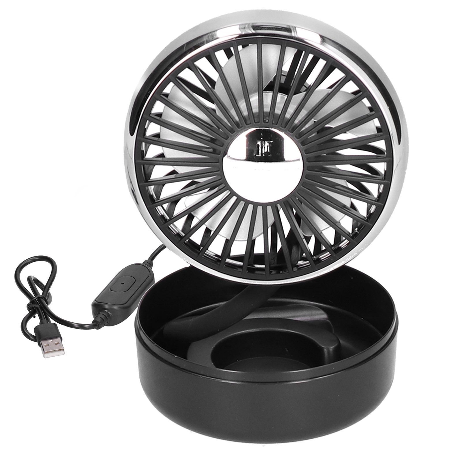 Car Fan 360° Rotatable Singlehead Electric Fan Three Speed Electric Fan with view 2