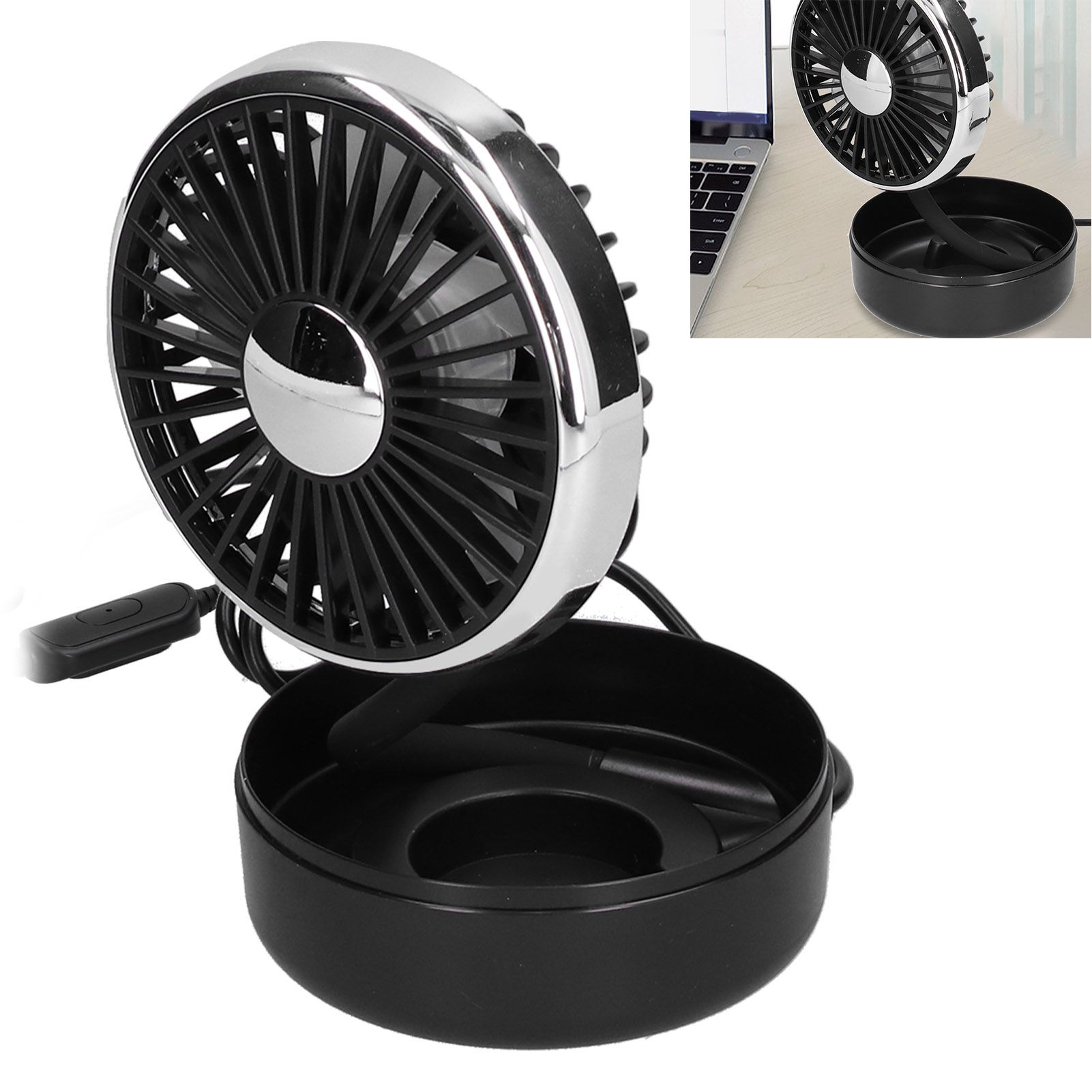 Car Fan 360° Rotatable Singlehead Electric Fan Three Speed Electric Fan with view 11