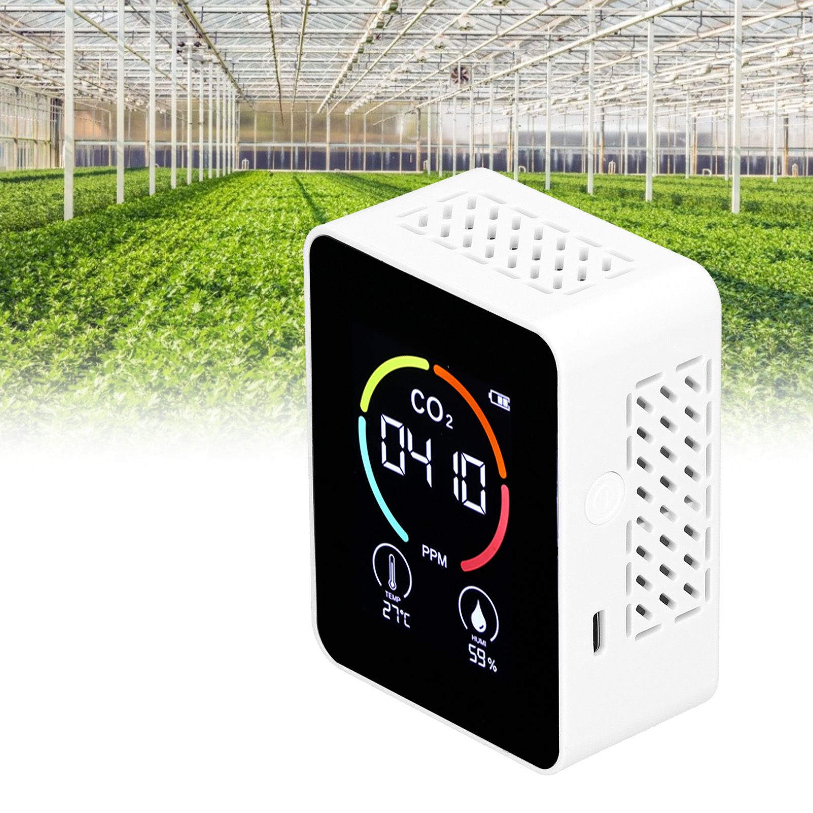 Carbon Dioxide Detector Semiconductor USB Charging LCD Temperature Humidity view 12