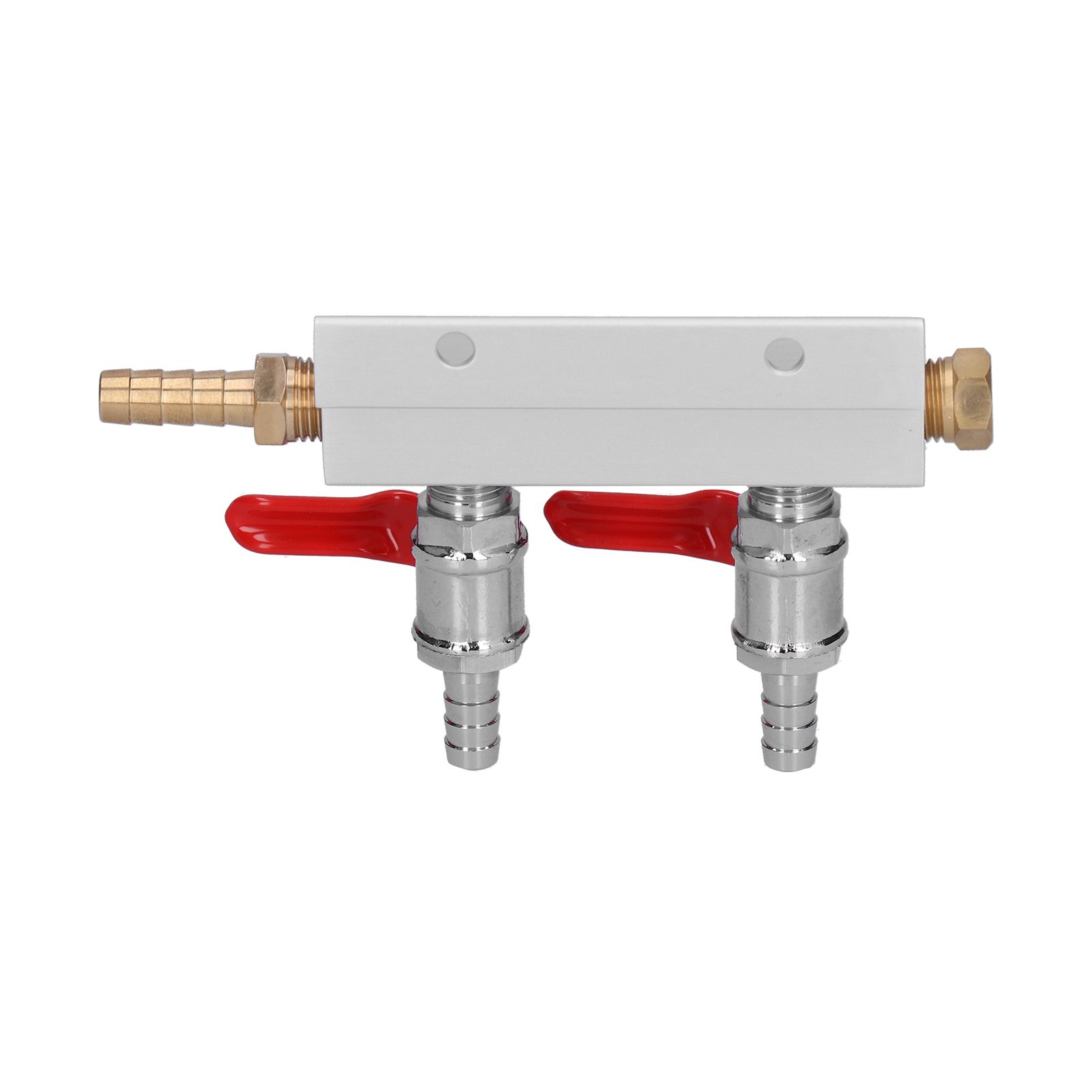 2 Way Gas Distribution CO2 Distributor Manifold With 5/16 Inch Beer Integrated view 5