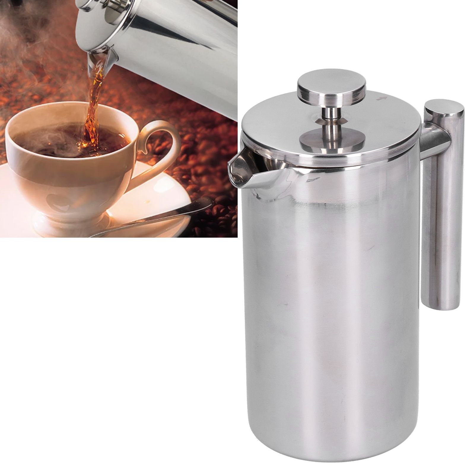 Stainless Steel Coffee Maker Portable Manual Coffee Pot Kettle Cup for Home view 11