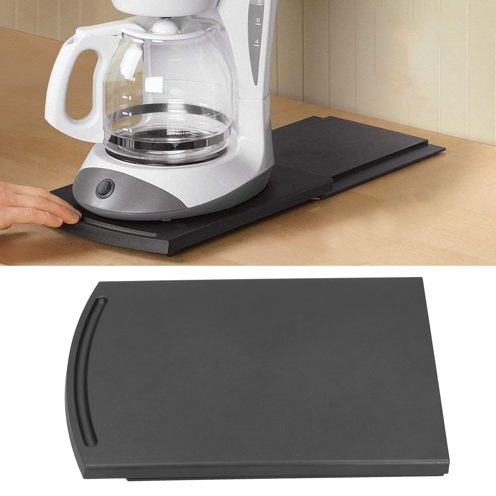 Sliding Coffee Maker Tray Mat Countertop Coffee Machine Appliance Moving view 12