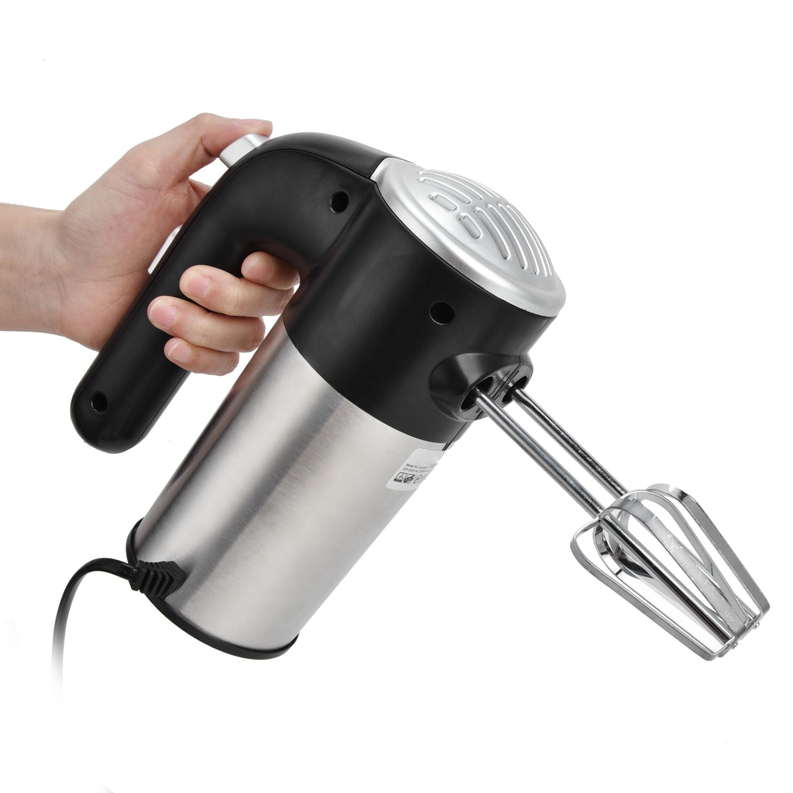 Household Handhled Electric Egg Beater Stainless Steel Milk Frother Egg Whisk view 10