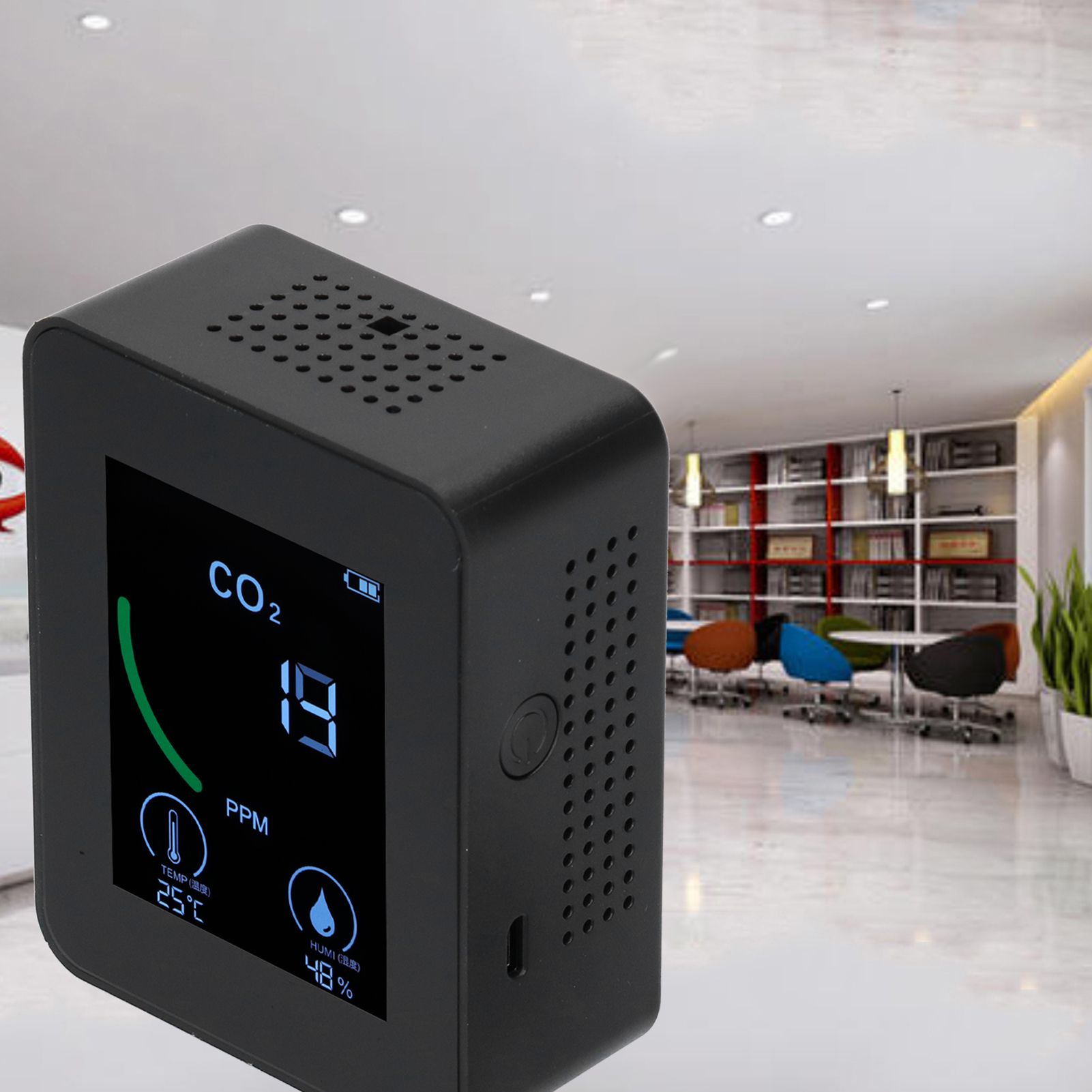 Air Quality Detector Digital USB Charging Carbon Dioxide Monitor Temperature view 11