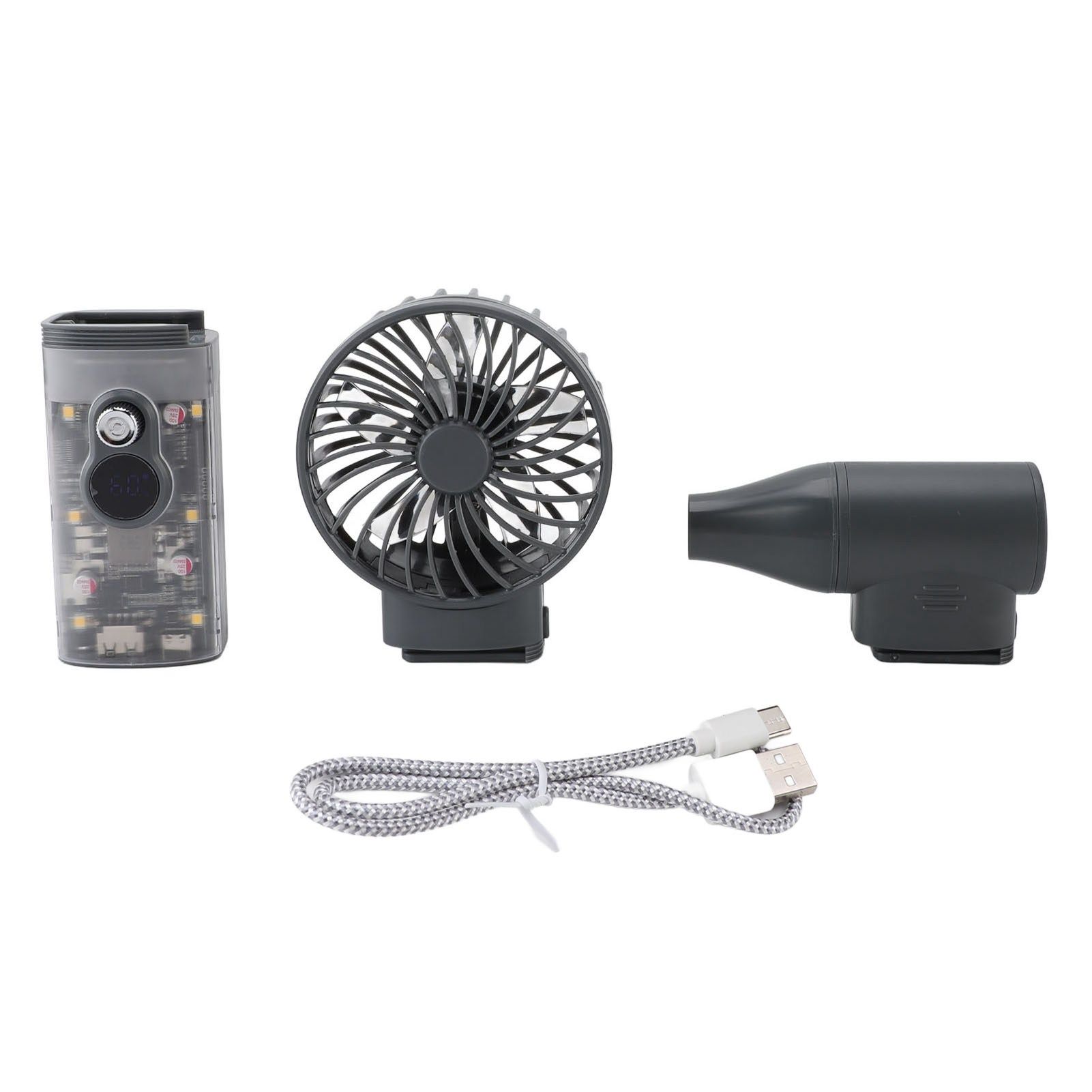 Jet Fan Mini Blower USB Rechargeable Multifunction Low Noise 30 Gears view 3