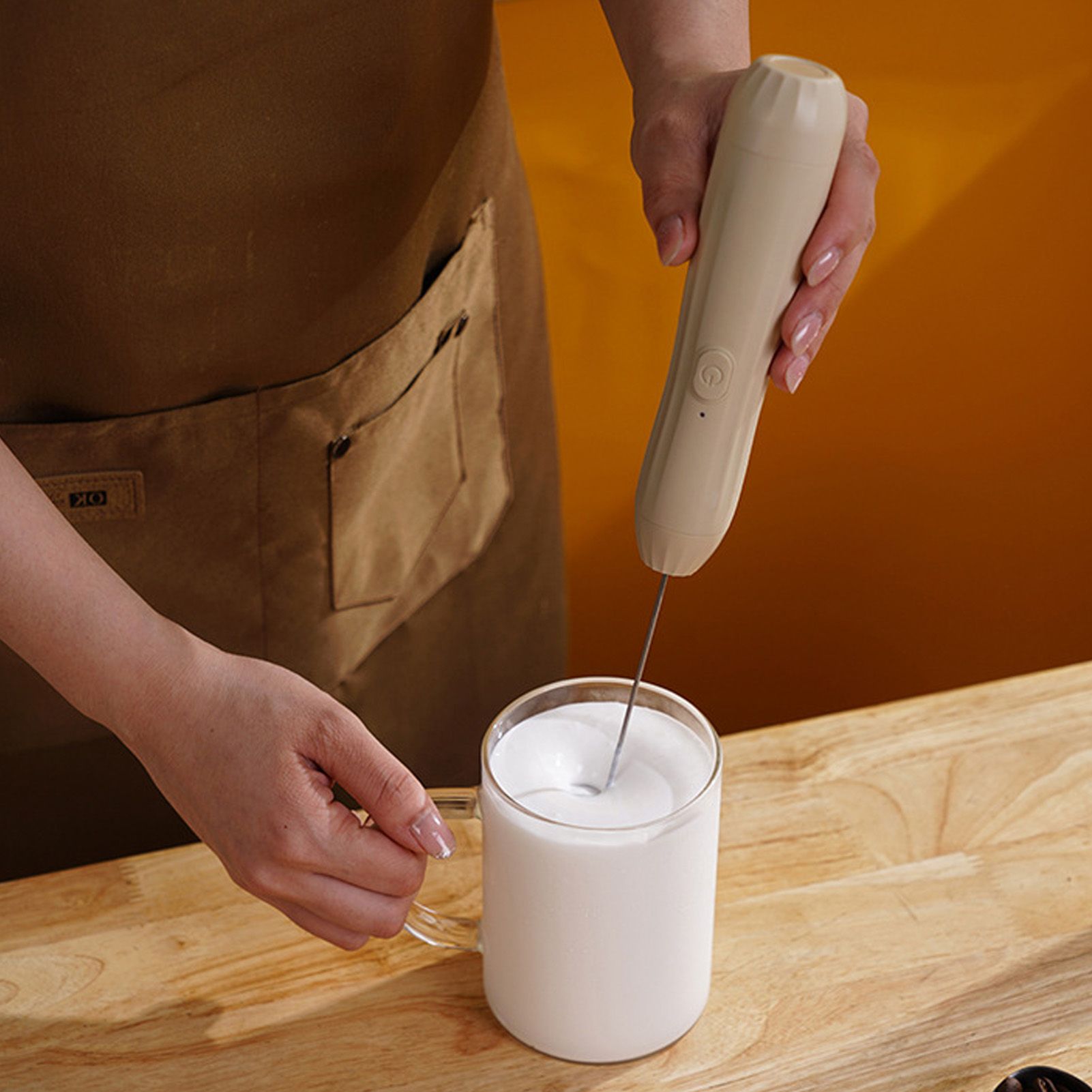 Electric Frother Wand Handheld Foam Maker Milk Coffee Hot Chocolate Whisk view 7