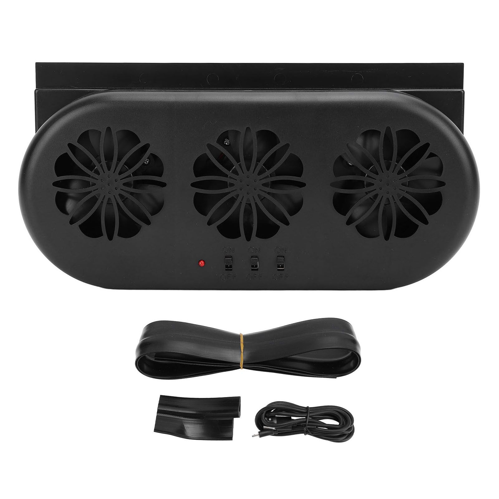 Solar Powered Car Exhaust Fan 5000RPM Air Circulation Vehicle Cooling Vent Fan view 3