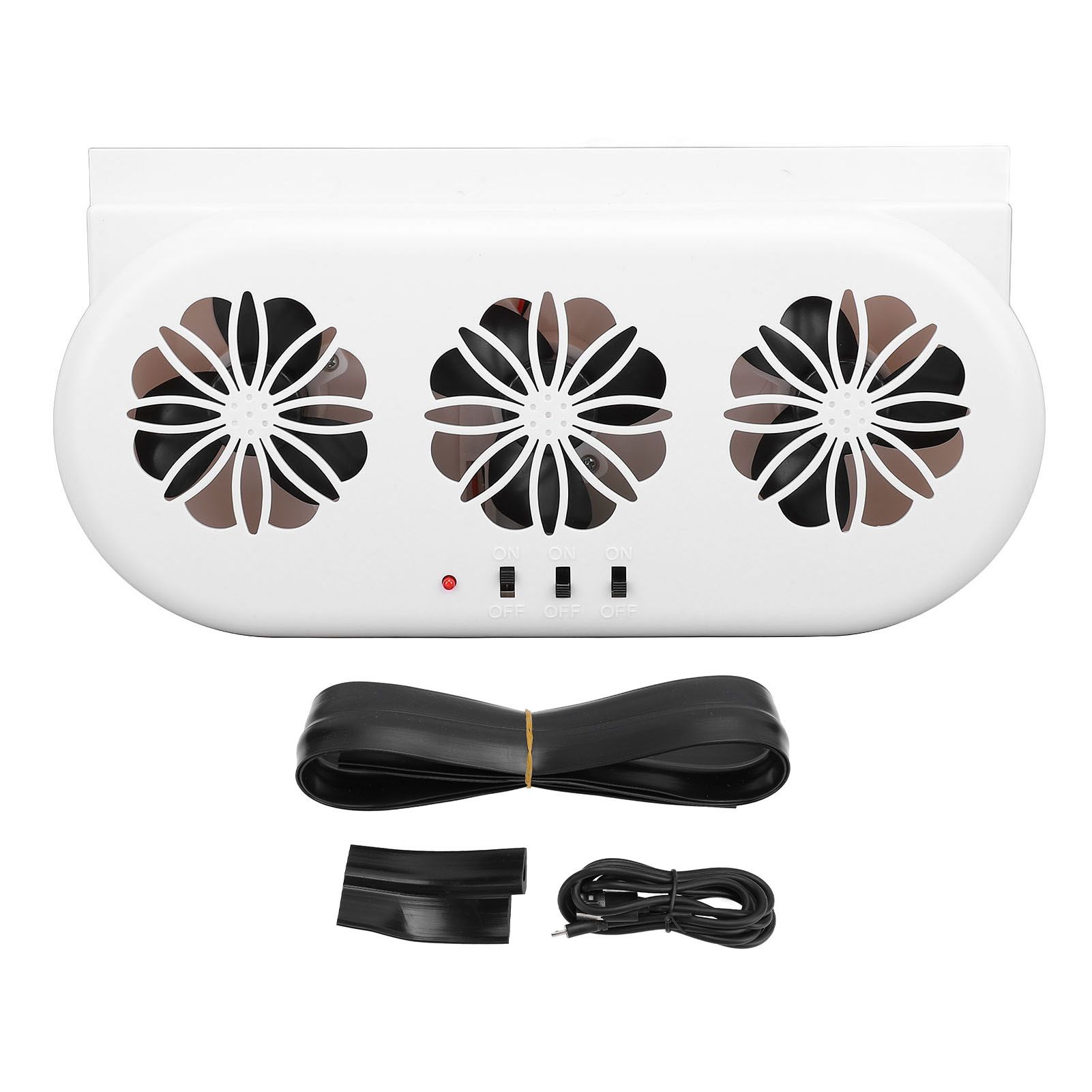 Solar Powered Car Exhaust Fan 5000RPM Air Circulation Vehicle Cooling Vent Fan view 3