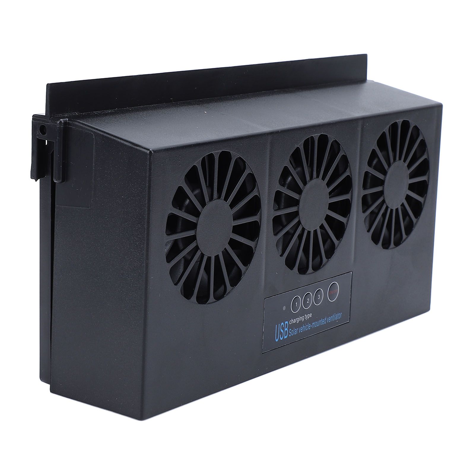 Solar Powered Car Exhaust Fan 3 Heads Odor Removal Multifunctional Air view 4