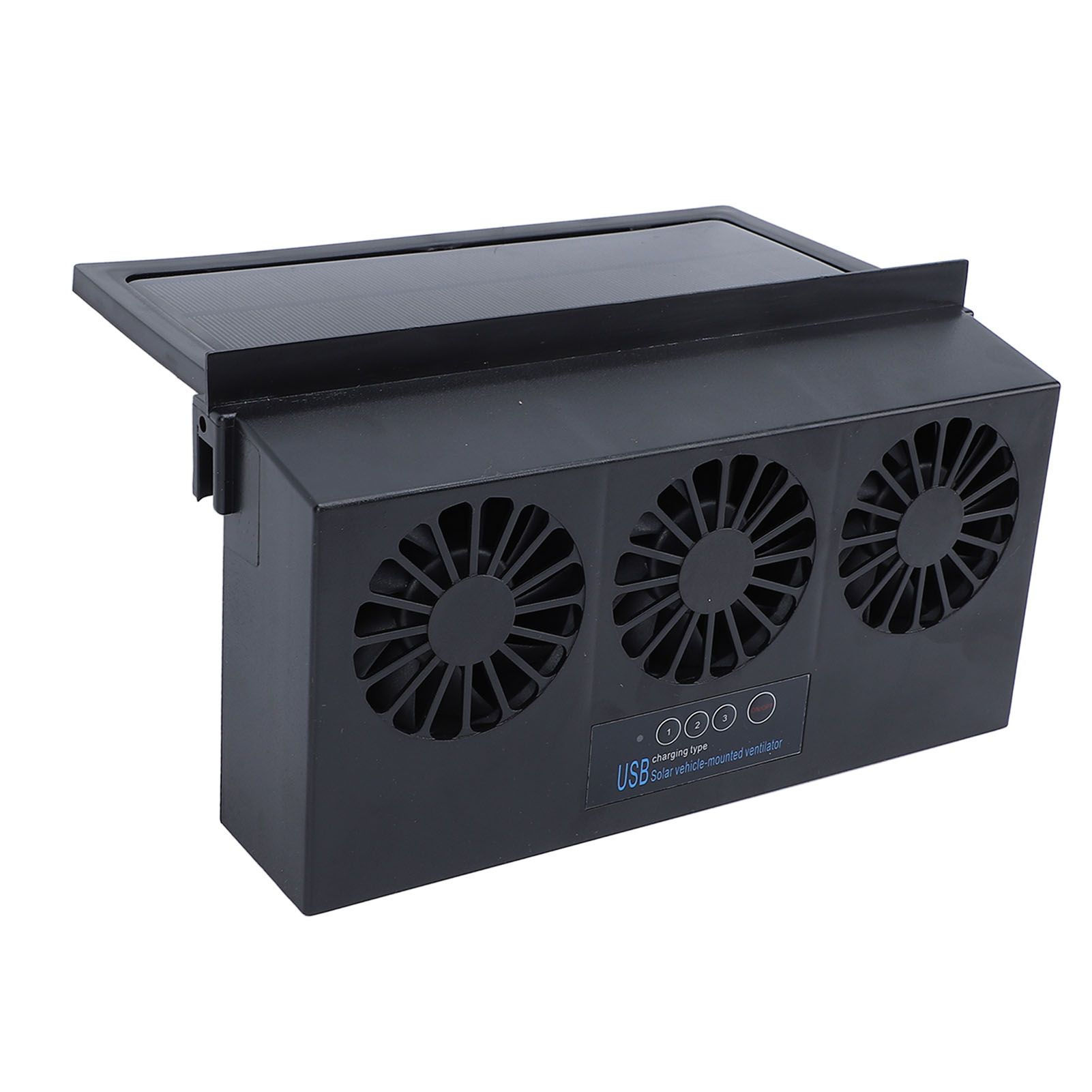 Solar Powered Car Exhaust Fan 3 Heads Odor Removal Multifunctional Air view 8