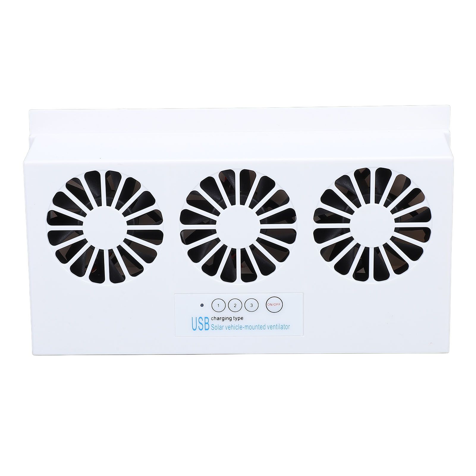 Solar Powered Car Exhaust Fan 3 Heads Odor Removal Multifunctional Air view 6
