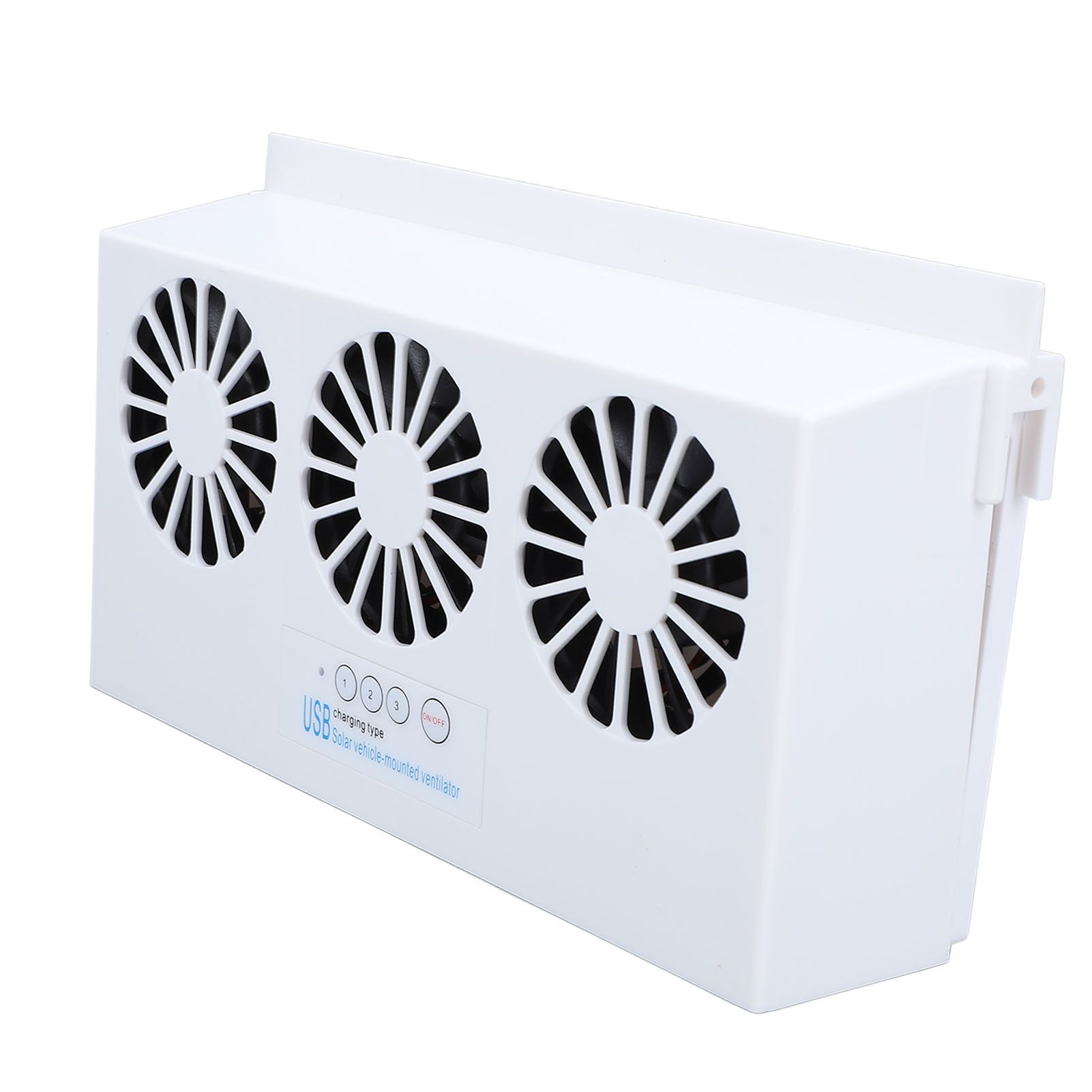 Solar Powered Car Exhaust Fan 3 Heads Odor Removal Multifunctional Air view 8