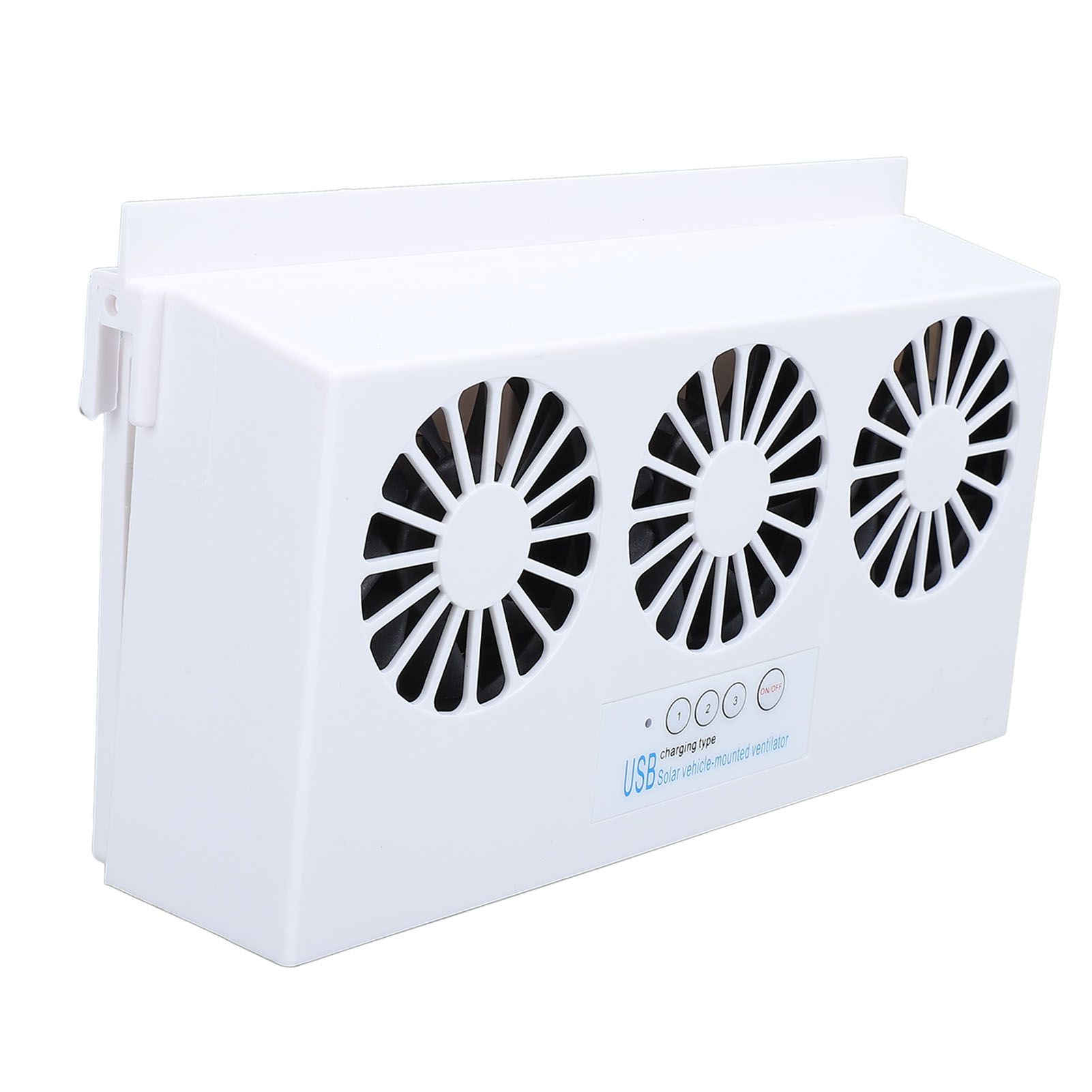 Solar Powered Car Exhaust Fan 3 Heads Odor Removal Multifunctional Air view 9