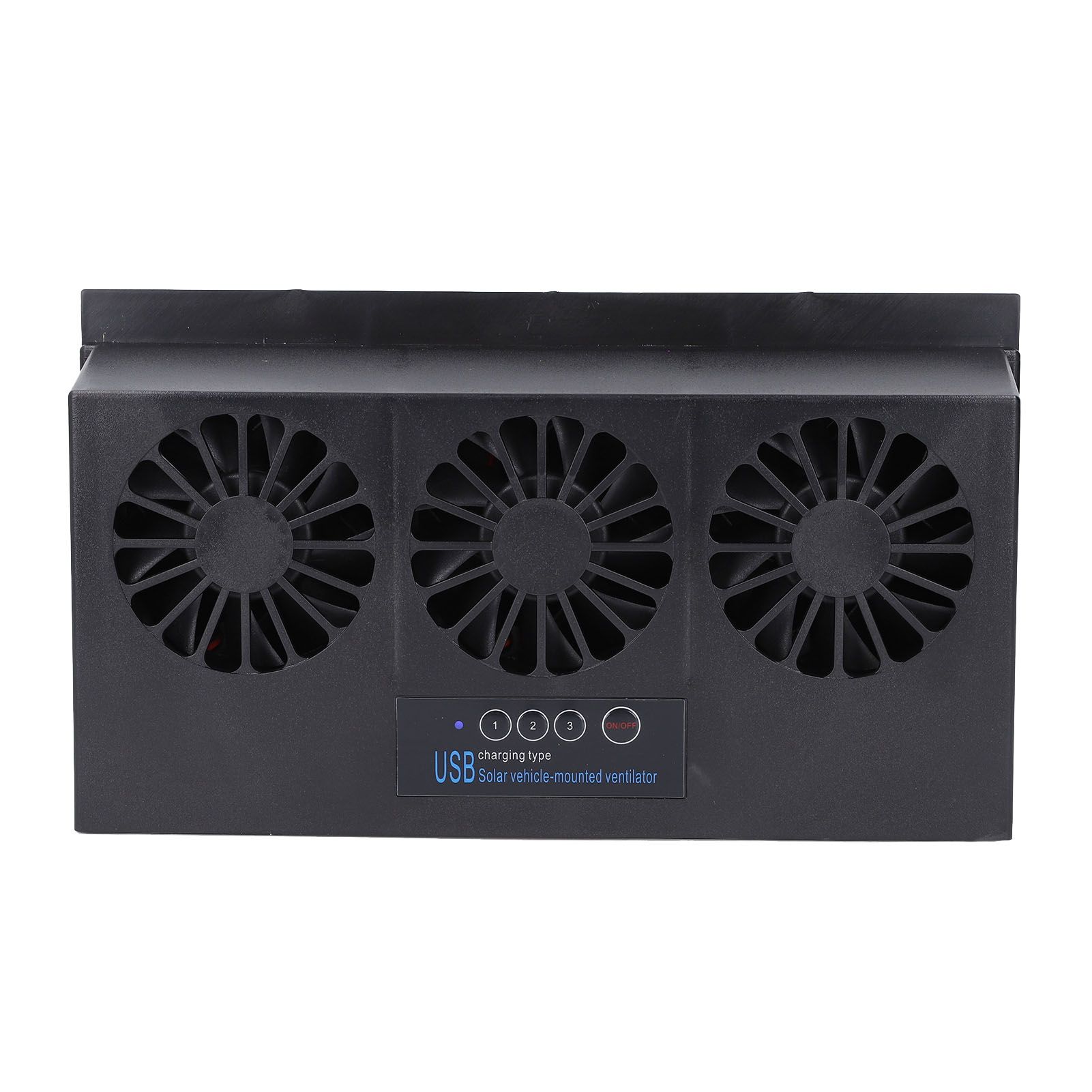Car Solar Powered Exhaust Fan USB Charging Circulating Automobile Window Cool Fan view 12