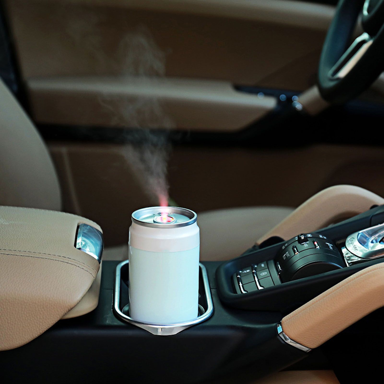 Small Car Humidifier Can Shape 7 Colors Light Portable Quiet 3 in 1 USB view 9