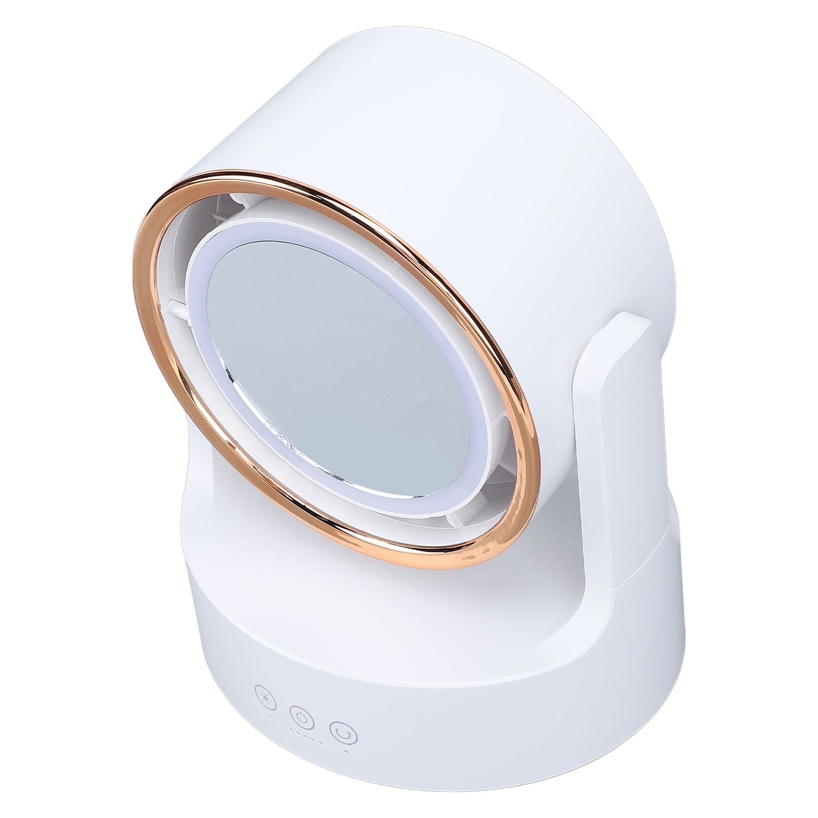 Lighted Mirror Fan Multifunctional Silent Oscillating Rechargeable Desk view 8