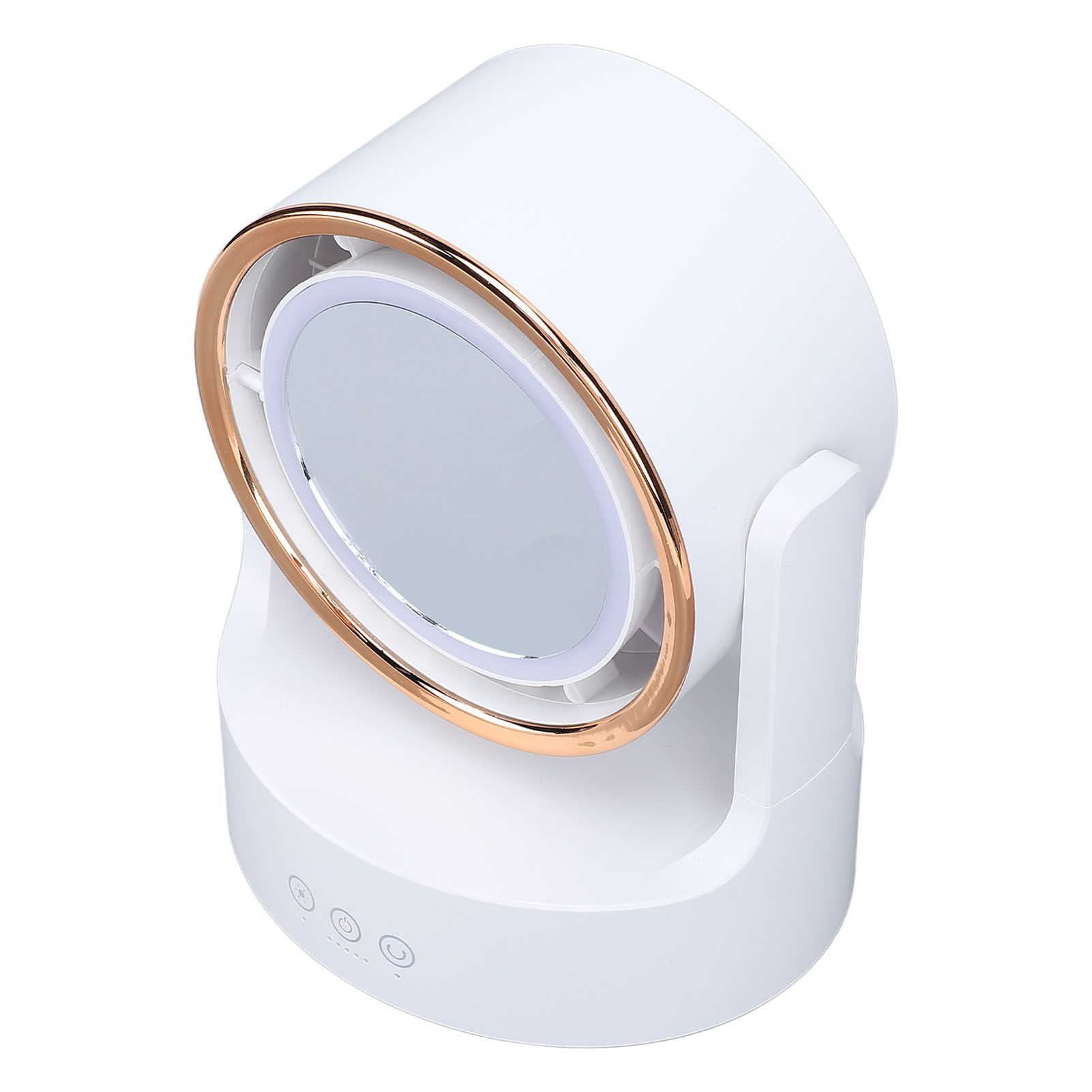 Lighted Mirror Fan Multifunctional Silent Oscillating Rechargeable Desk view 12