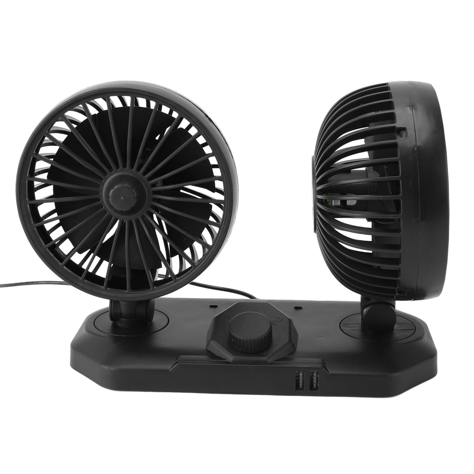 Dual Head Car Cooler Fan Powerful Cooling Ultra Silent USB Fan 360 Degree view 9