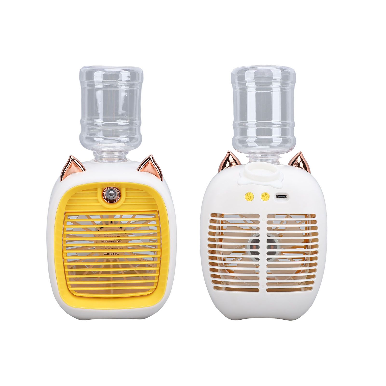 Desktop Cooling Fan Little Fox Shaped Misting USB Rechargeable 800mah Mini view 12