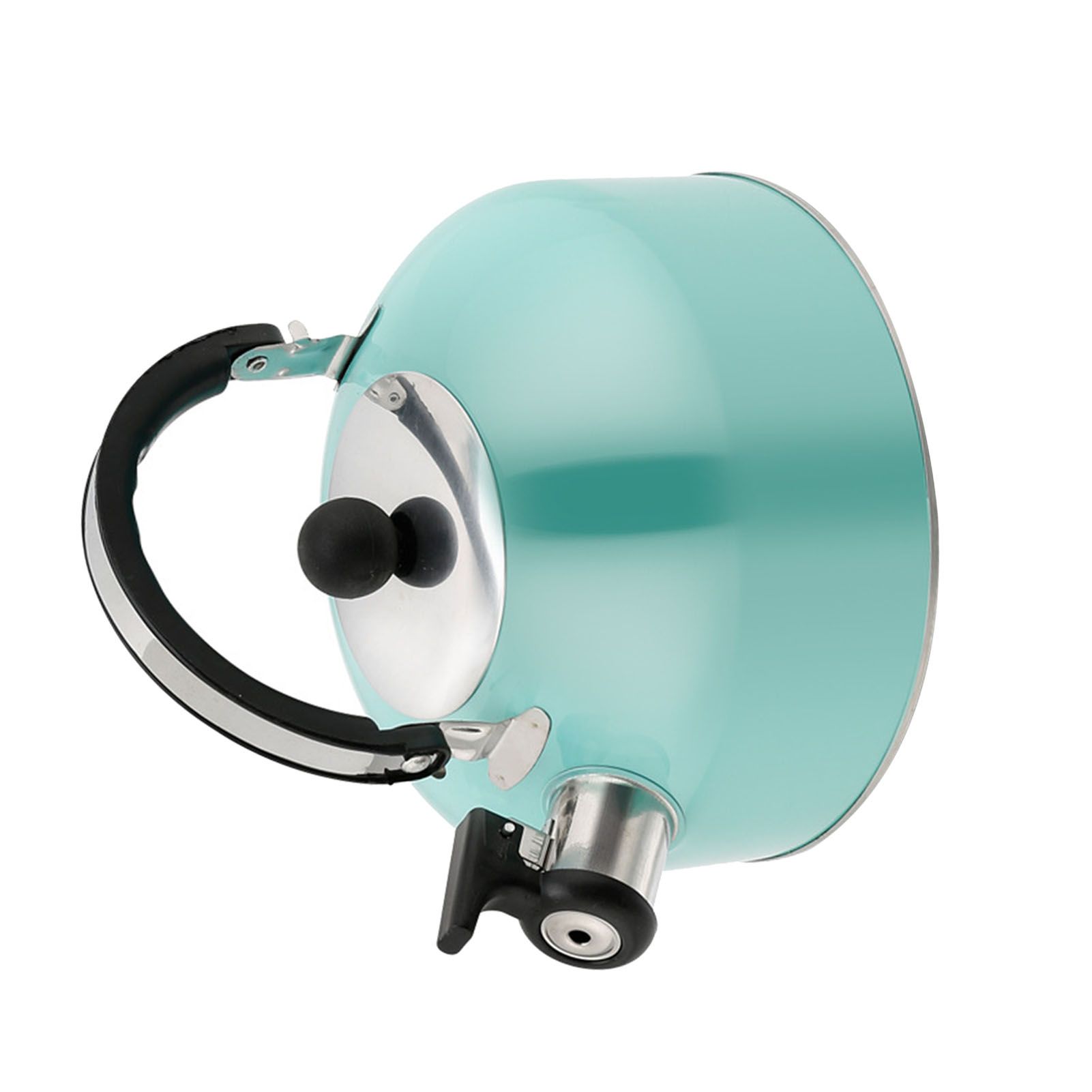 Whistling Tea Kettle Flat Bottom Stainless Steel Teapot for Stovetop Induction