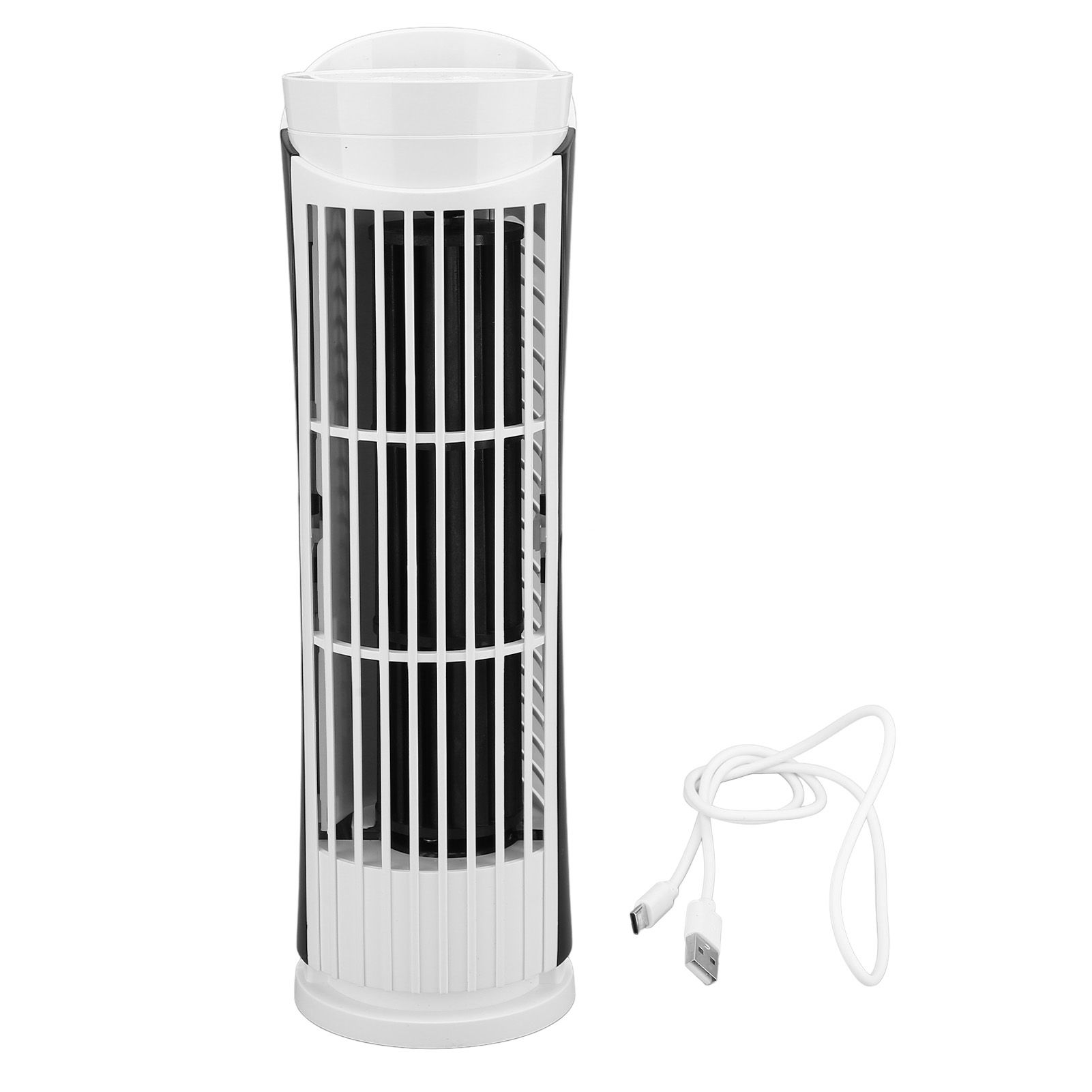 Tower Fan USB Bladeless 2 Lighting Modes 2 Speeds Adjustable Desk Tower Fan view 3