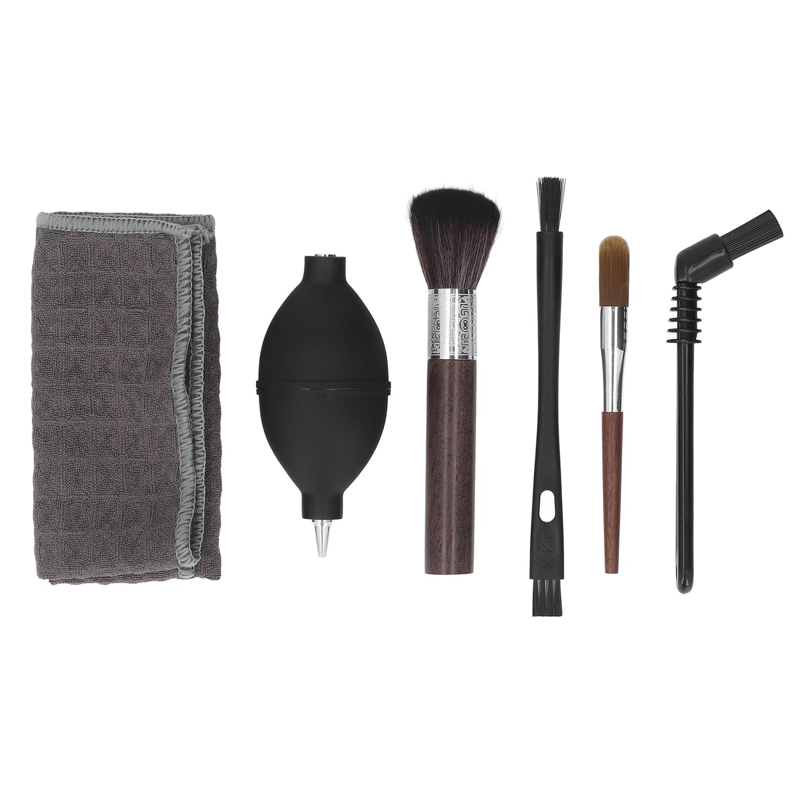 6pcs Coffee Machine Brush Set Wooden Nylon Brushes Towel Coffee Maker Cleaning view 3