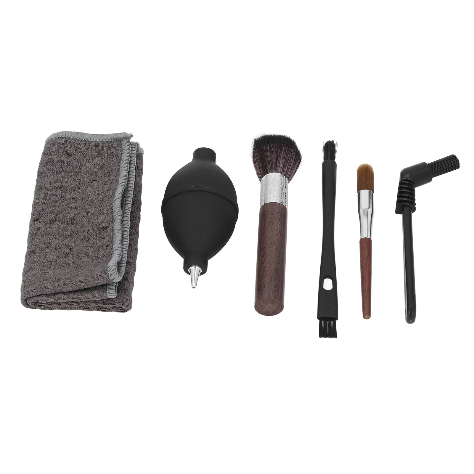 6pcs Coffee Machine Brush Set Wooden Nylon Brushes Towel Coffee Maker Cleaning view 4
