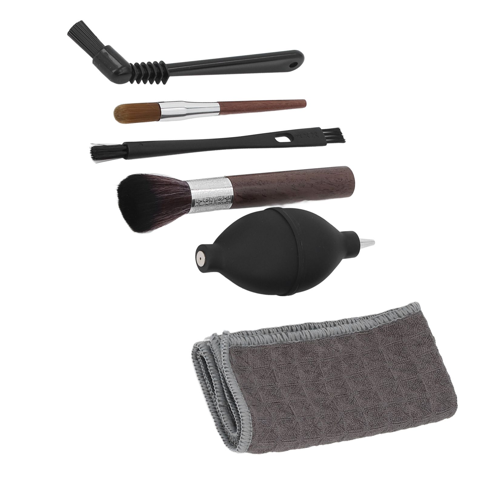 6pcs Coffee Machine Brush Set Wooden Nylon Brushes Towel Coffee Maker Cleaning view 5