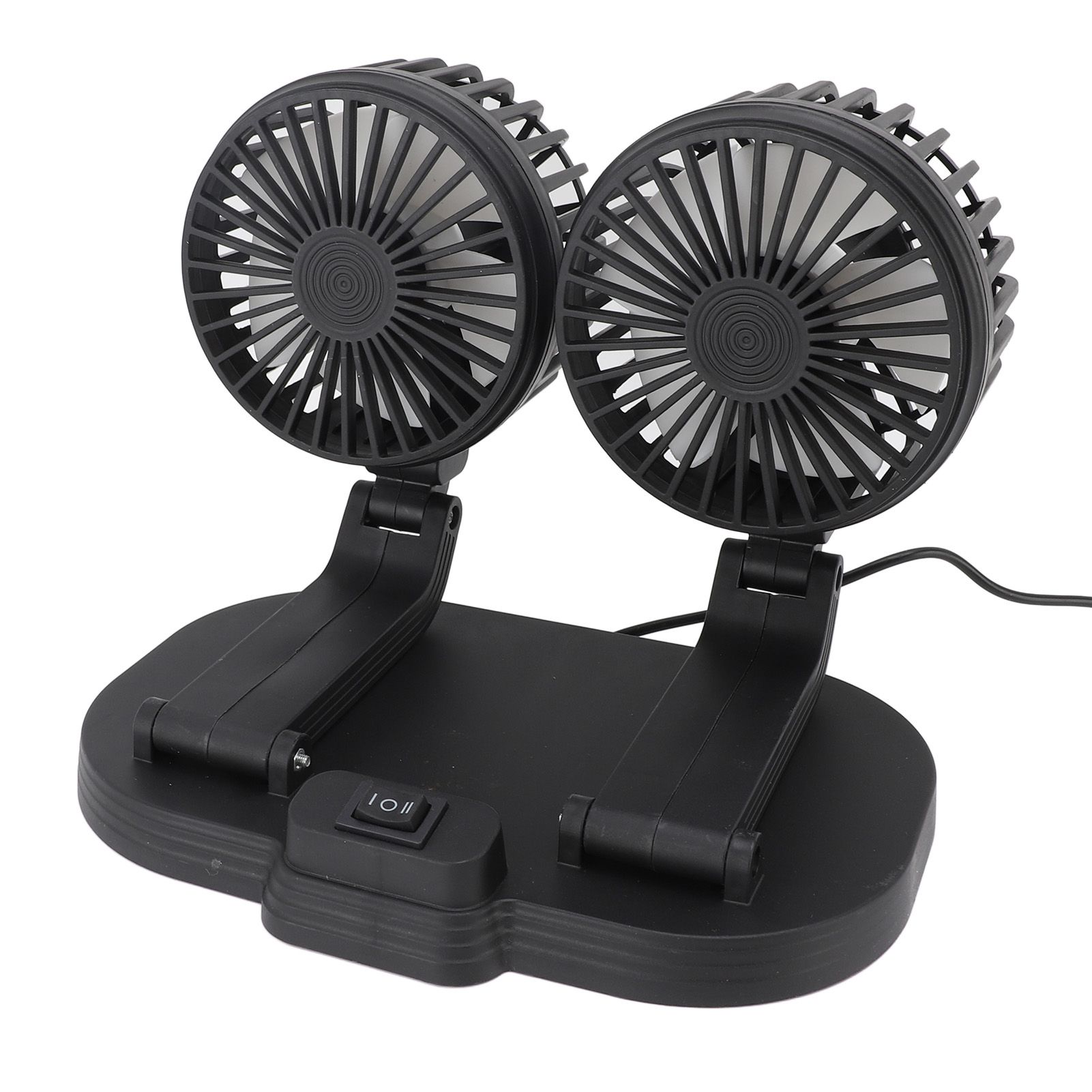 Dual Heads USB Fan for Car Dashboard Multi Speeds Quiet Portable Vehicle view 12
