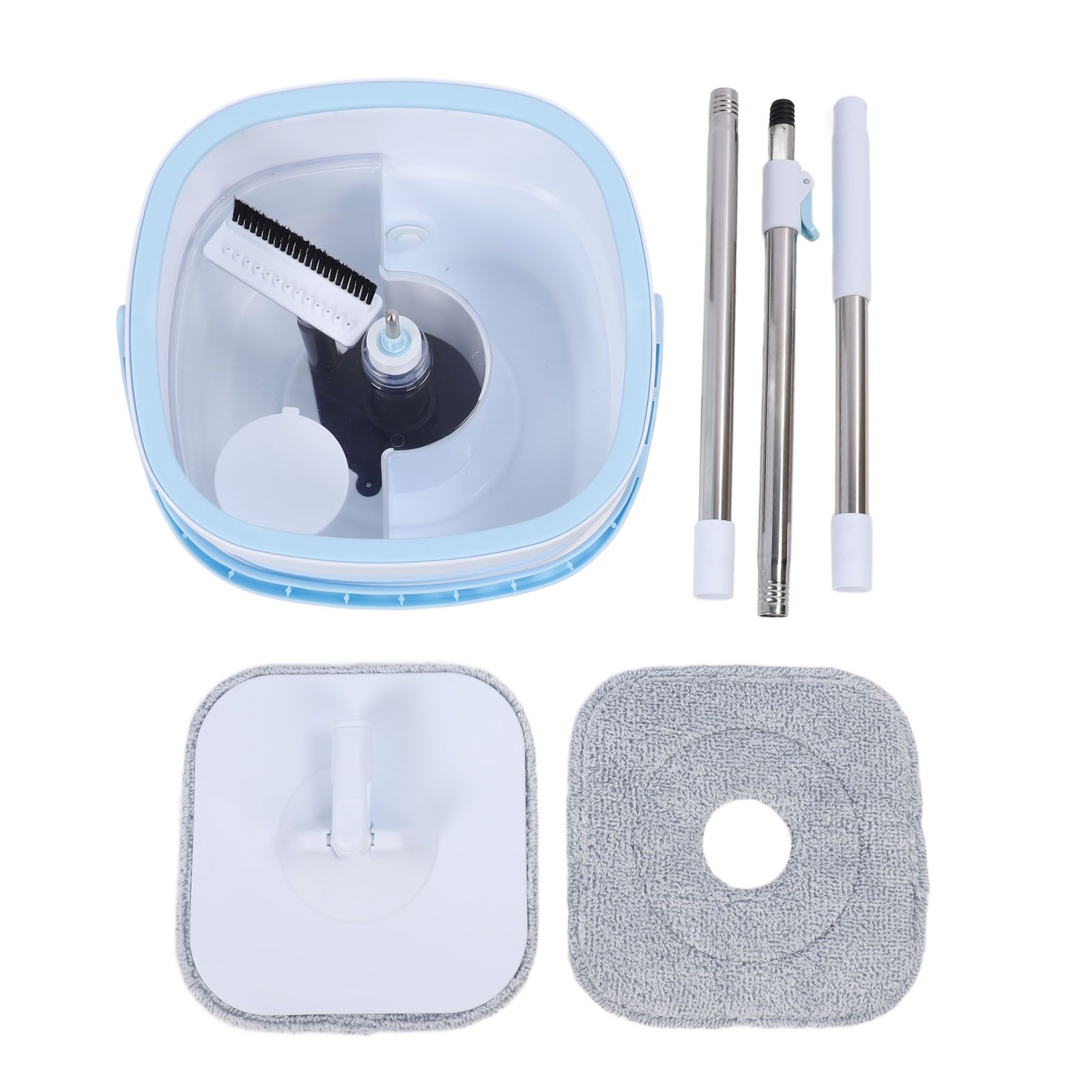 Spin Mop Bucket with Self Separation Dirty and Clean Water System Self view 3
