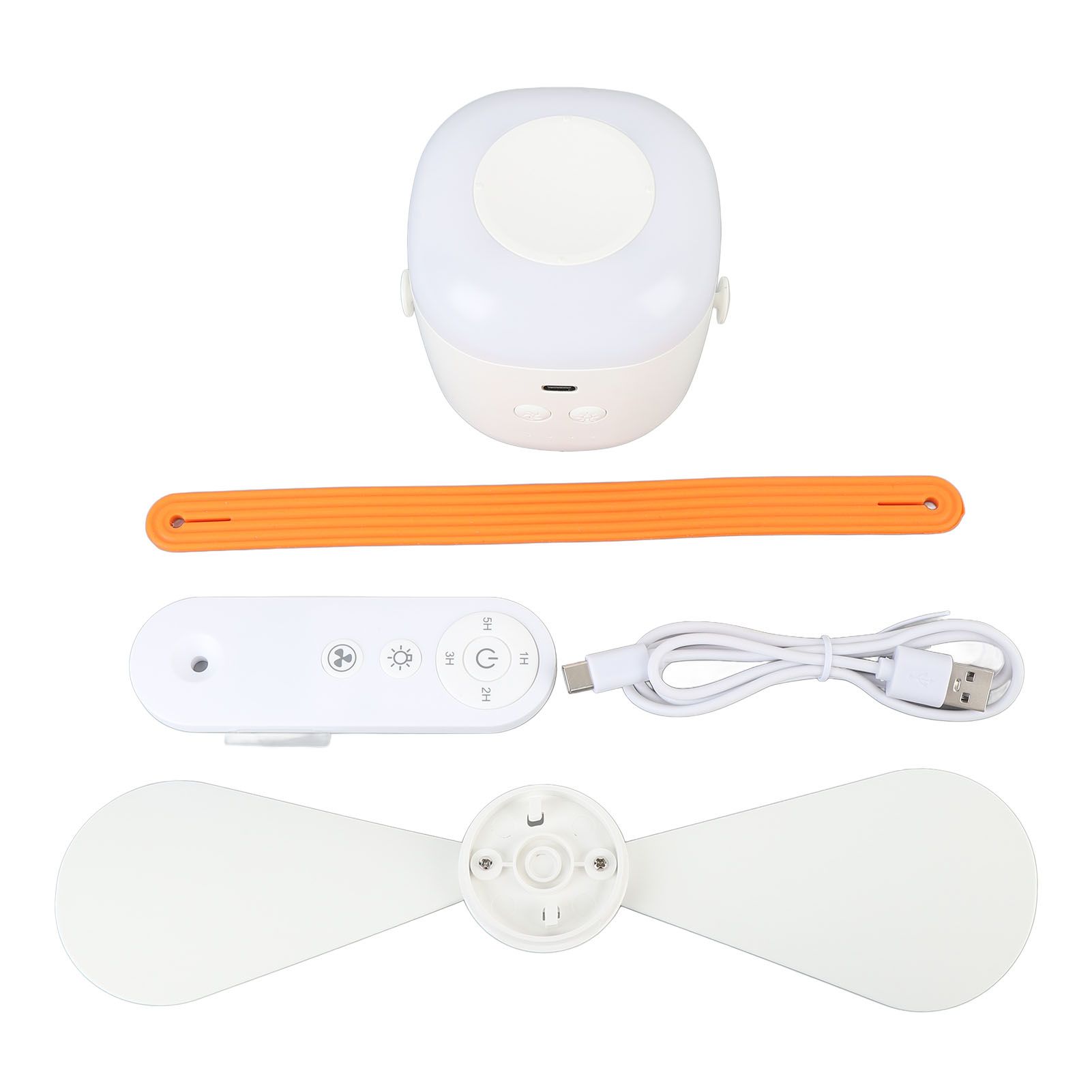 Ceiling Fan Built in Light USB Rechargeable 4 Adjustable Wind Speed Portable view 3