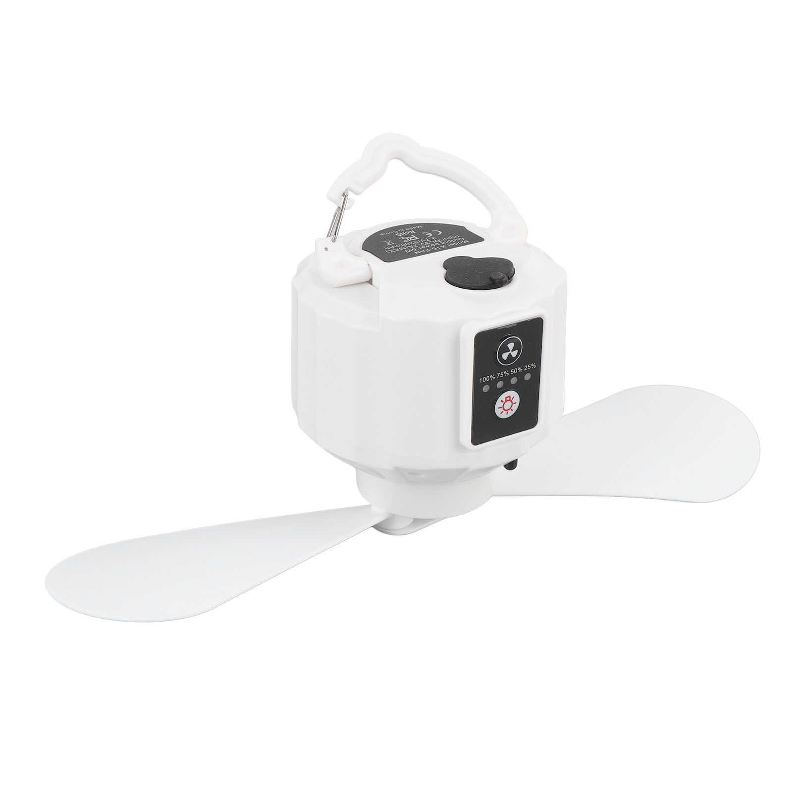 USB Powered Ceiling Fan Rechargeable Remote Control with LED Light Portable view 4