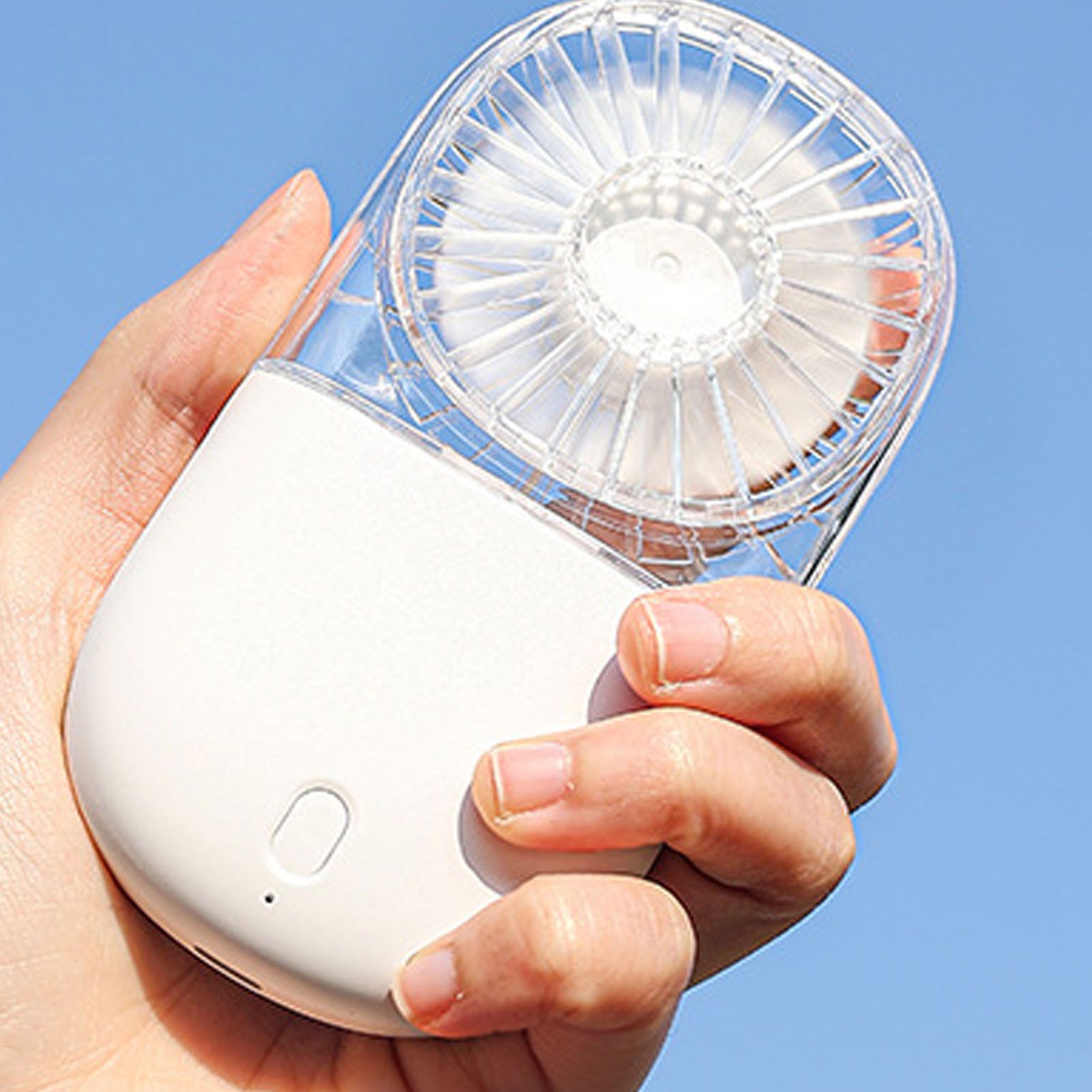 Portable Handheld Fan Mini Desk Foldable Necklace USB Rechargeable Personal view 4