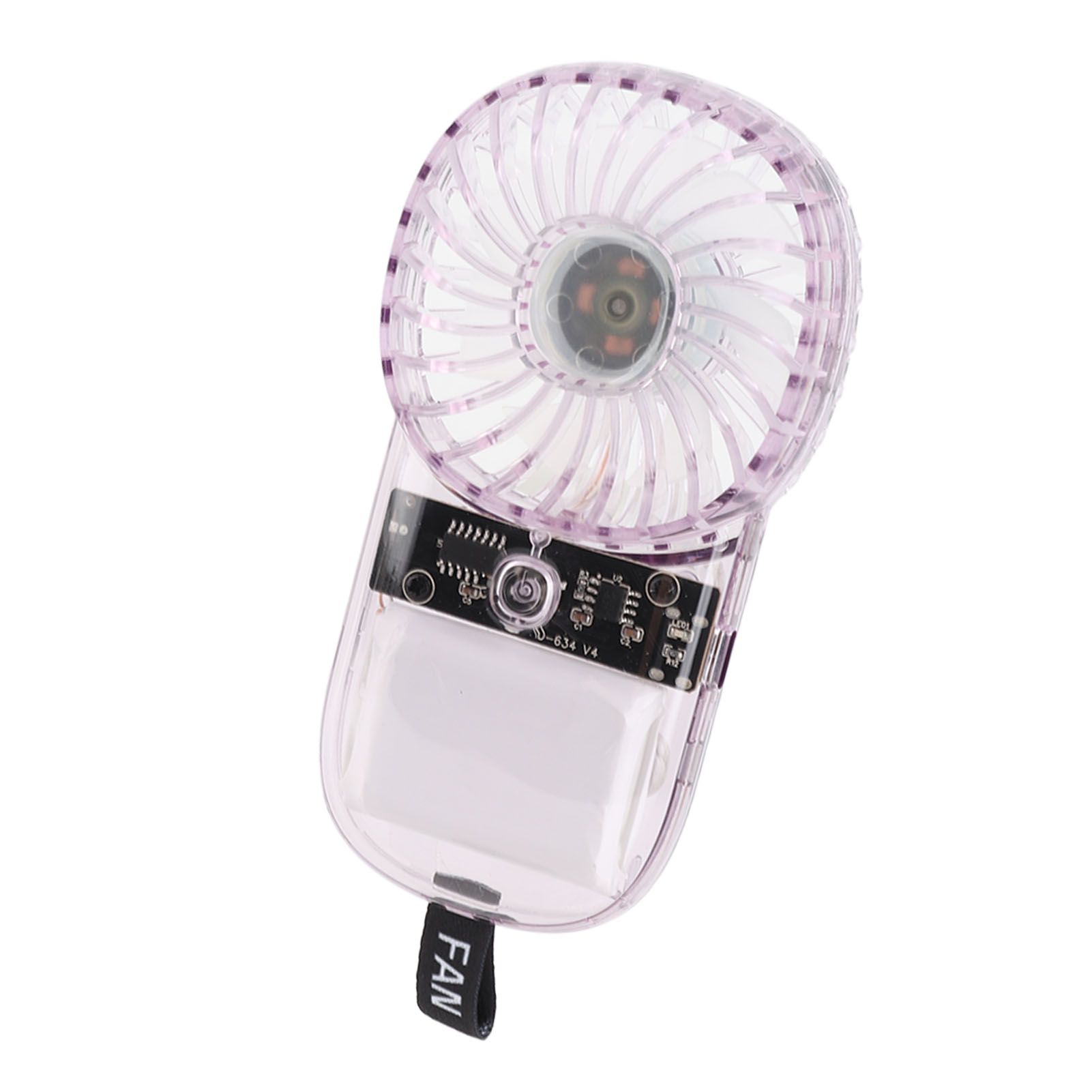 Portable Fan Transparent Foldable 1200mAh Battery USB Rechargeable Neck view 8