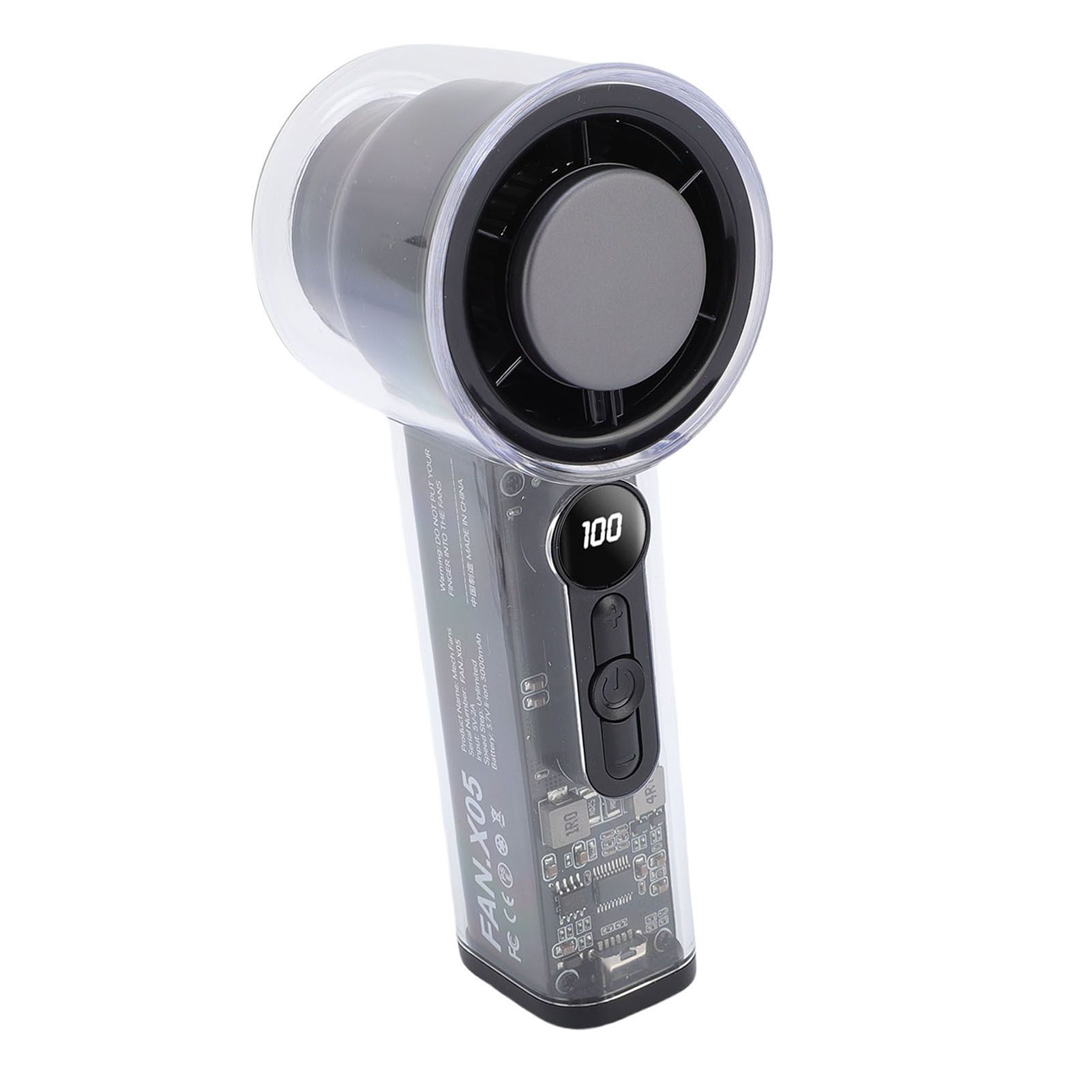 Portable Handheld Turbo Fan Stepless Adjustment Digital Display Silent Small view 5