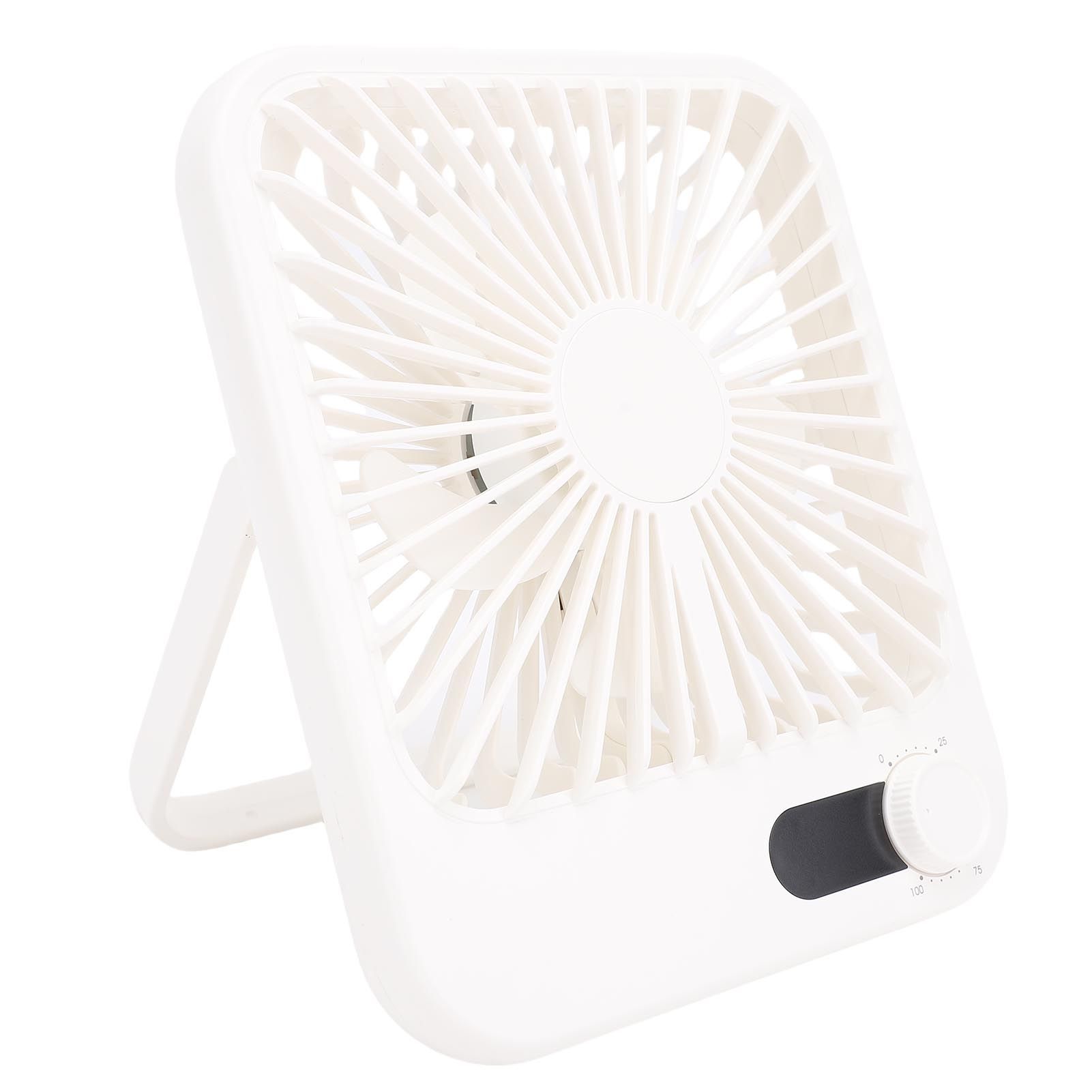 USB Desk Fan Quiet 100 Speeds Rechargeable 1000mAh LED Display Folding Desktop view 12
