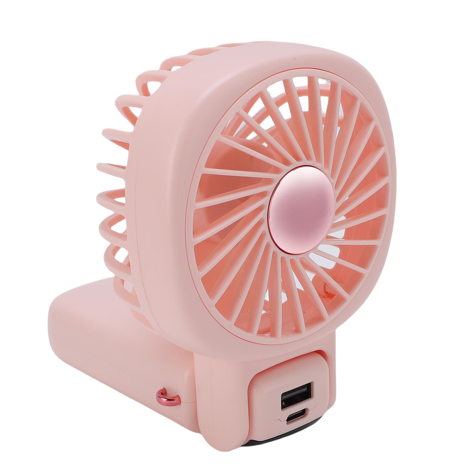 Portable Handheld Fan Power Bank Silent Neck Hanging USB Desktop Fan for view 4