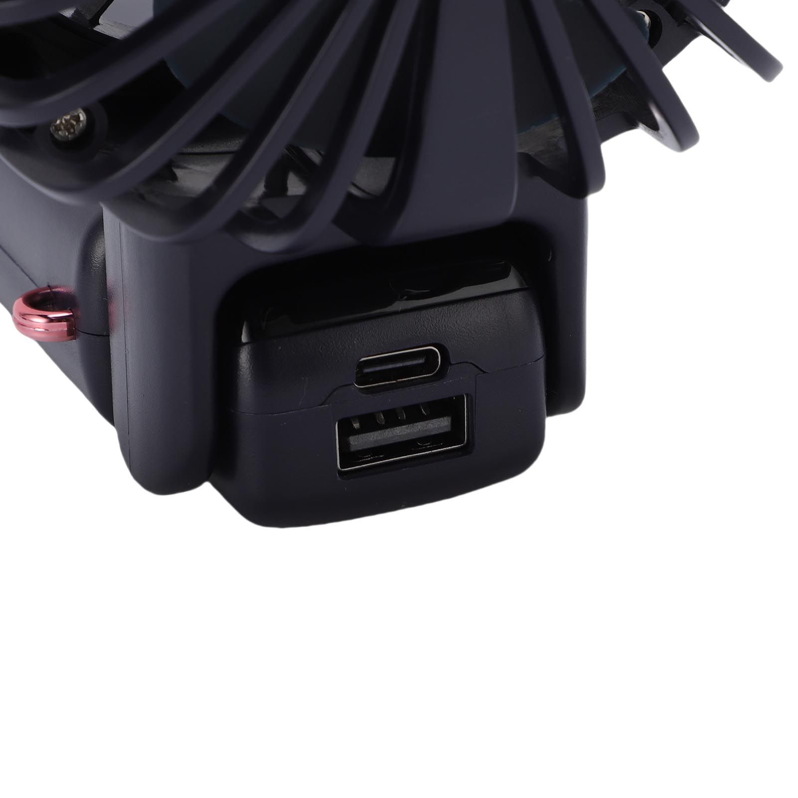 Portable Handheld Fan Power Bank Silent Neck Hanging USB Desktop Fan for view 2