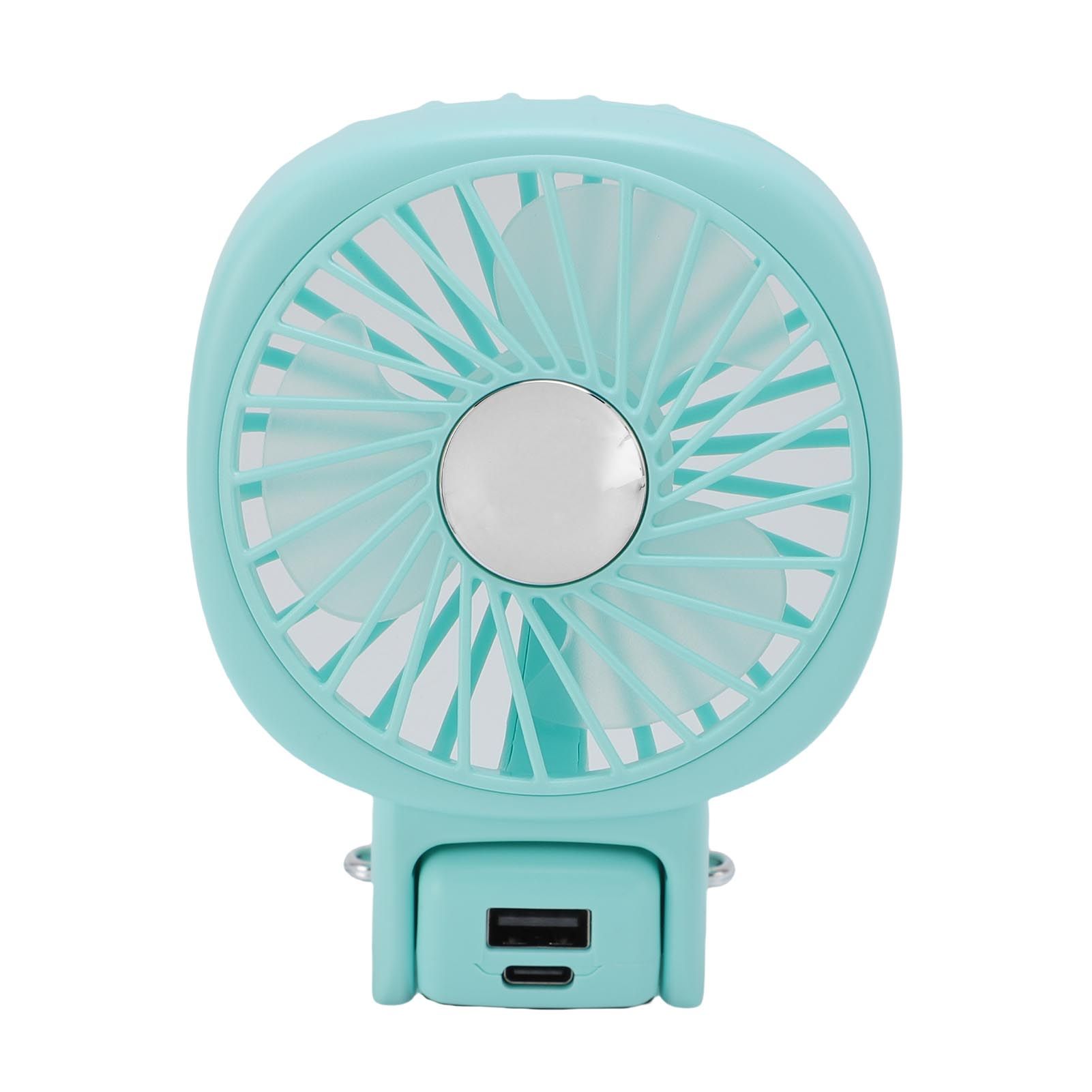 Portable Handheld Fan Power Bank Silent Neck Hanging USB Desktop Fan for view 9