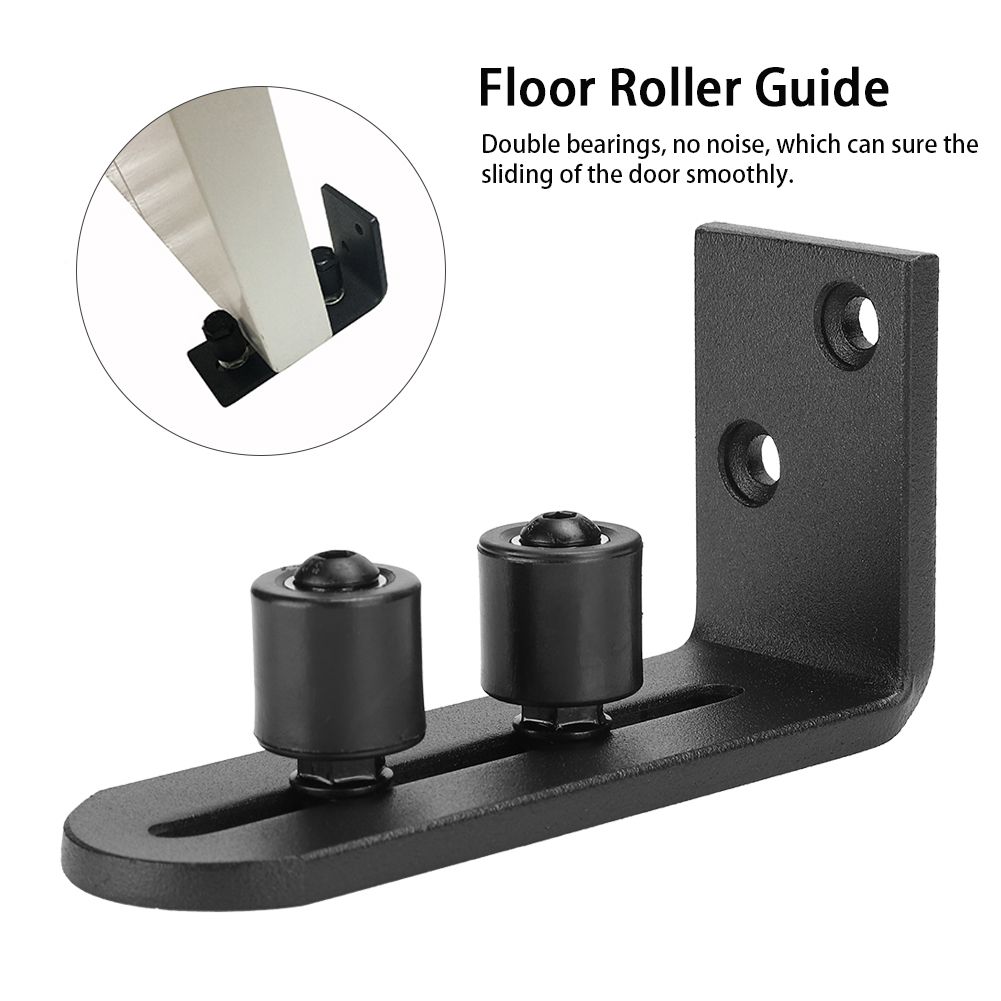 Carbon Steel Sliding Barn Door Guide Floor Roller Guides with Duplex Bearing view 9