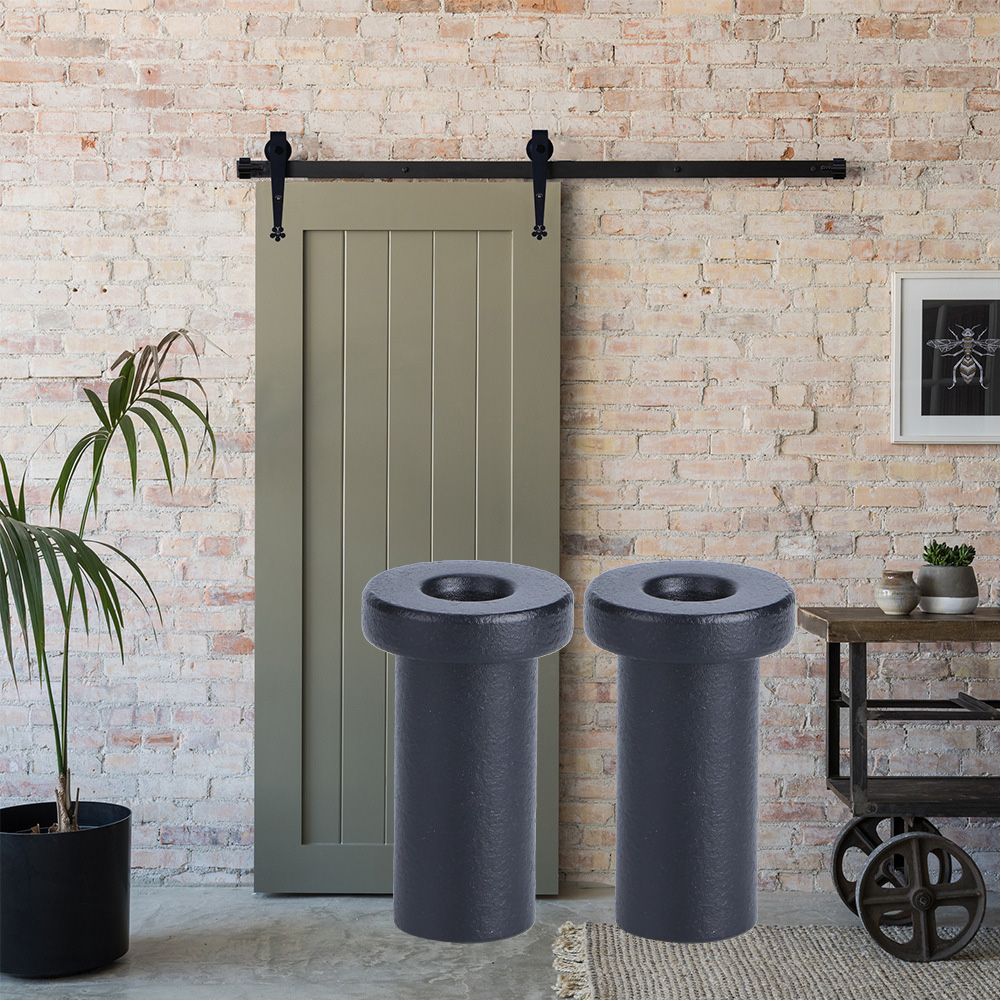 2Pcs Barn Door Hanging Rail Hardware Fittings Door Shaft Pin Rail Mount Clamp view 6