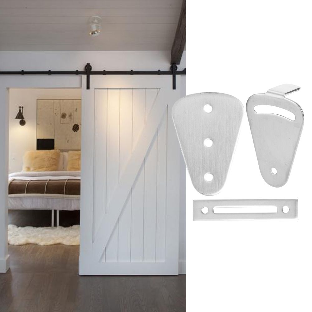 Stainless Steel Sturdy Door Lock Hardware Accessories for Barn Hanging Rail view 5