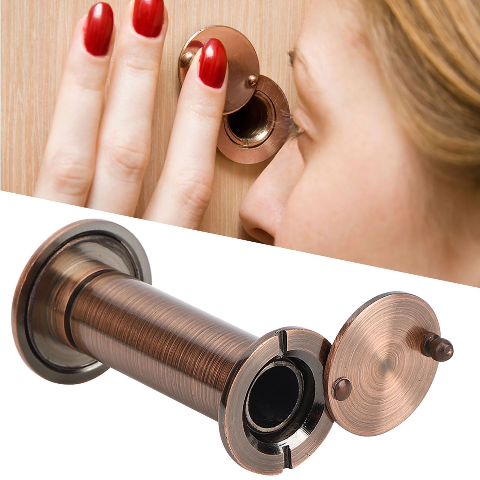 Anti Theft 220 Degree Viewing Angle Safety Door Viewer with Back Cover for view 11