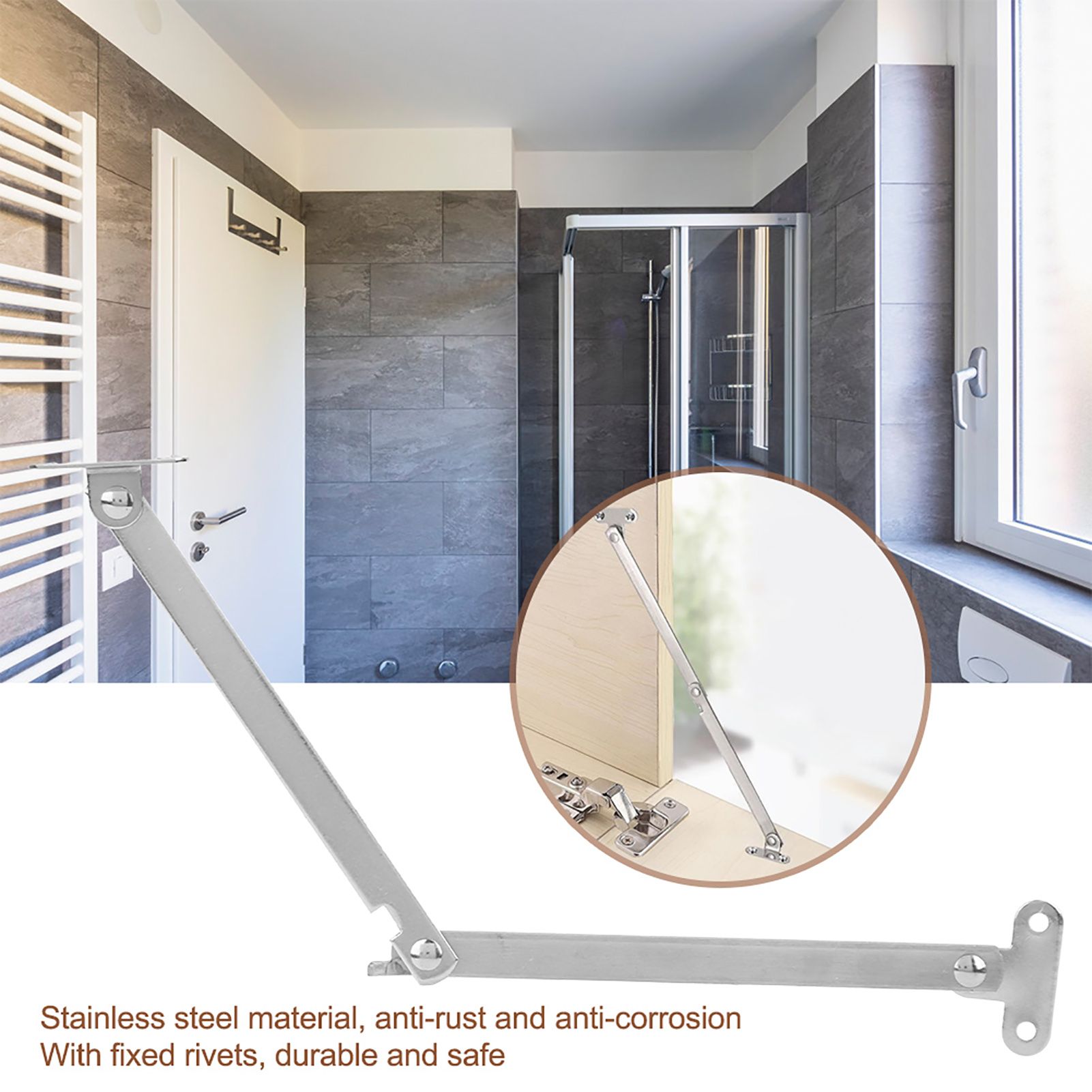 5Pcs Stainless Steel Rust Proof Support Hinge Hardware Fittings for Door view 8