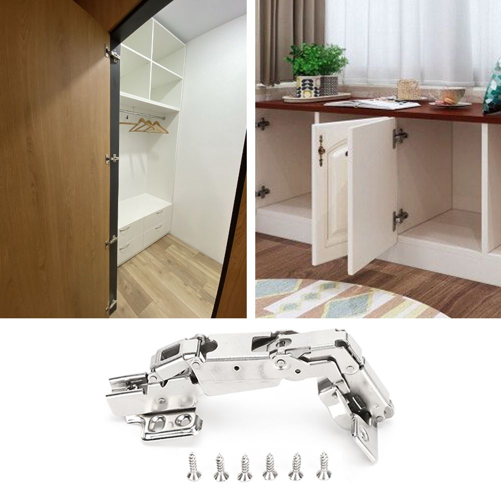 3Pcs Stainless Steel Door Hinge for Cabinet Cupboard Closet Furniture Hardware view 5