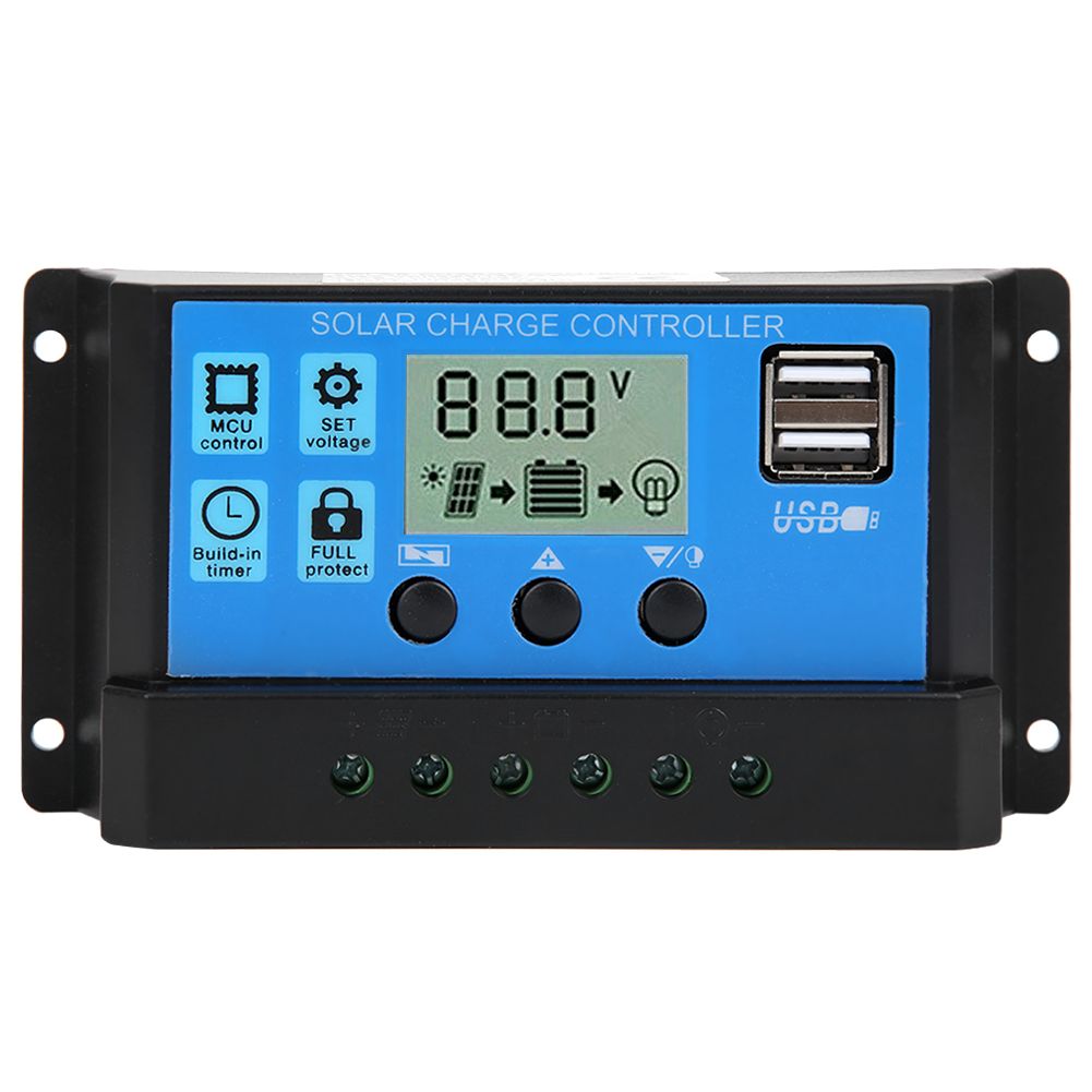 40A Blue Regulator Automatic PWM LCD Charging Controller PV System Connection view 2