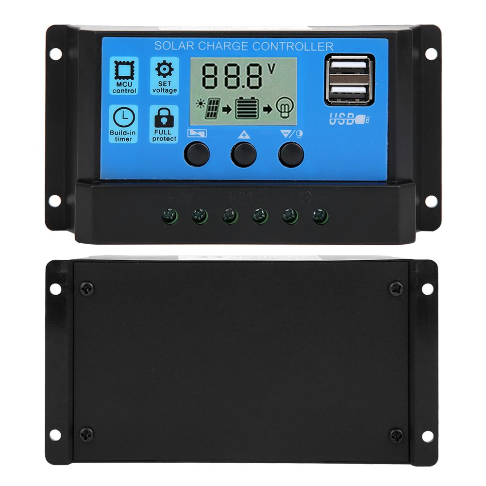 40A Blue Regulator Automatic PWM LCD Charging Controller PV System Connection view 7