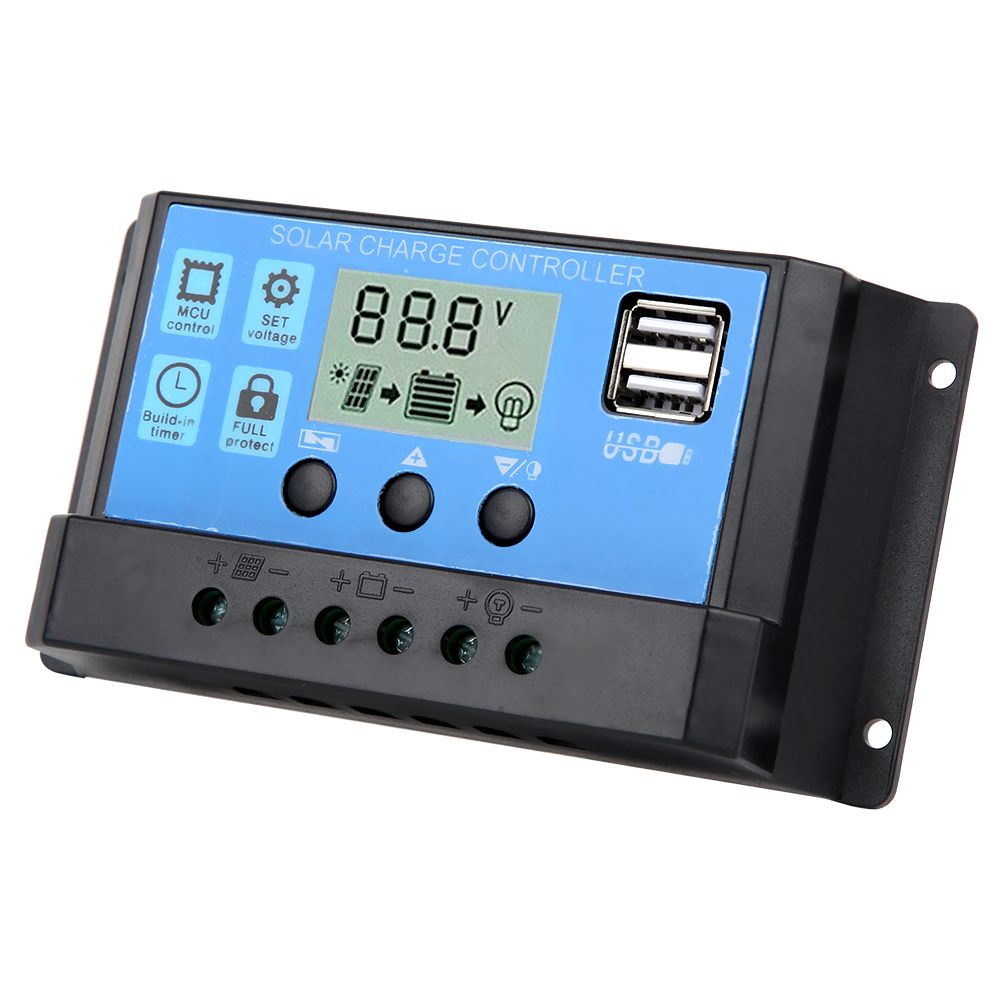 40A Blue Regulator Automatic PWM LCD Charging Controller PV System Connection view 9