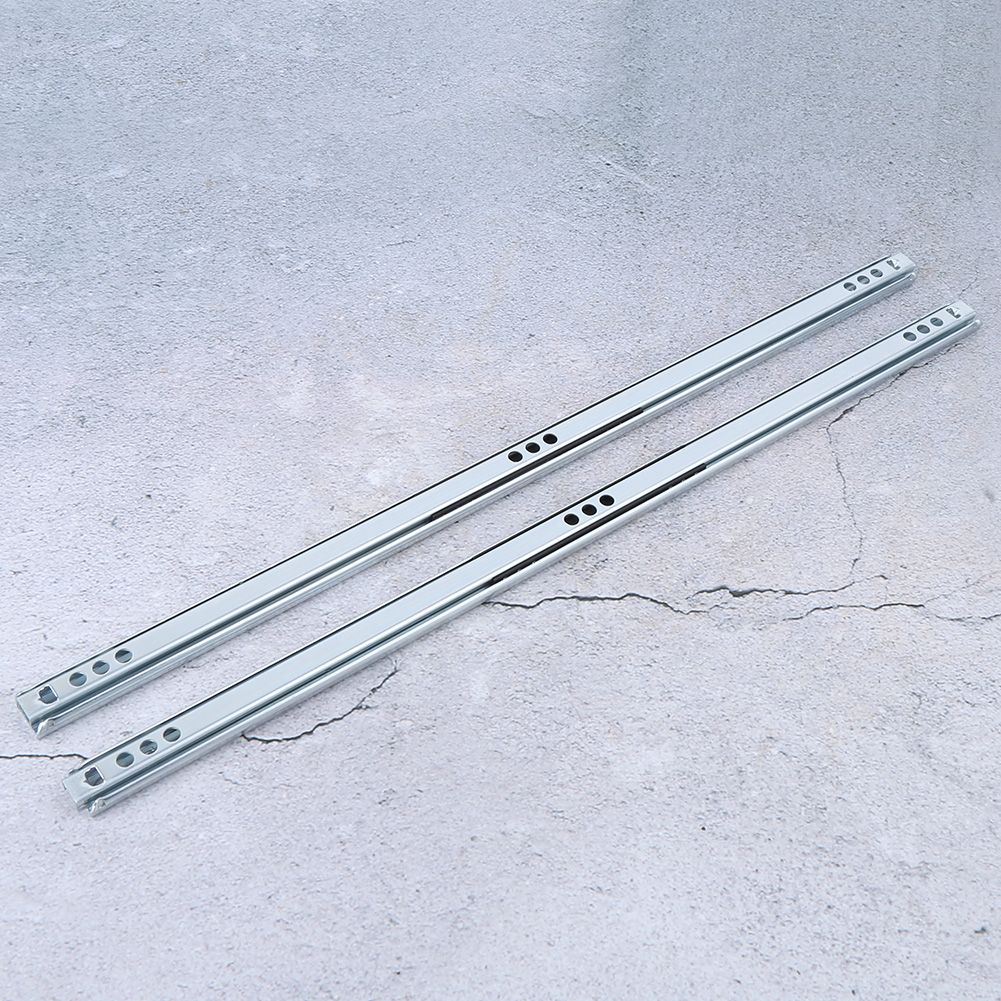 2Pcs Set Cold‑Roll Steel Sheet Ball Bearing Drawer Slide Rail Cabinet view 4
